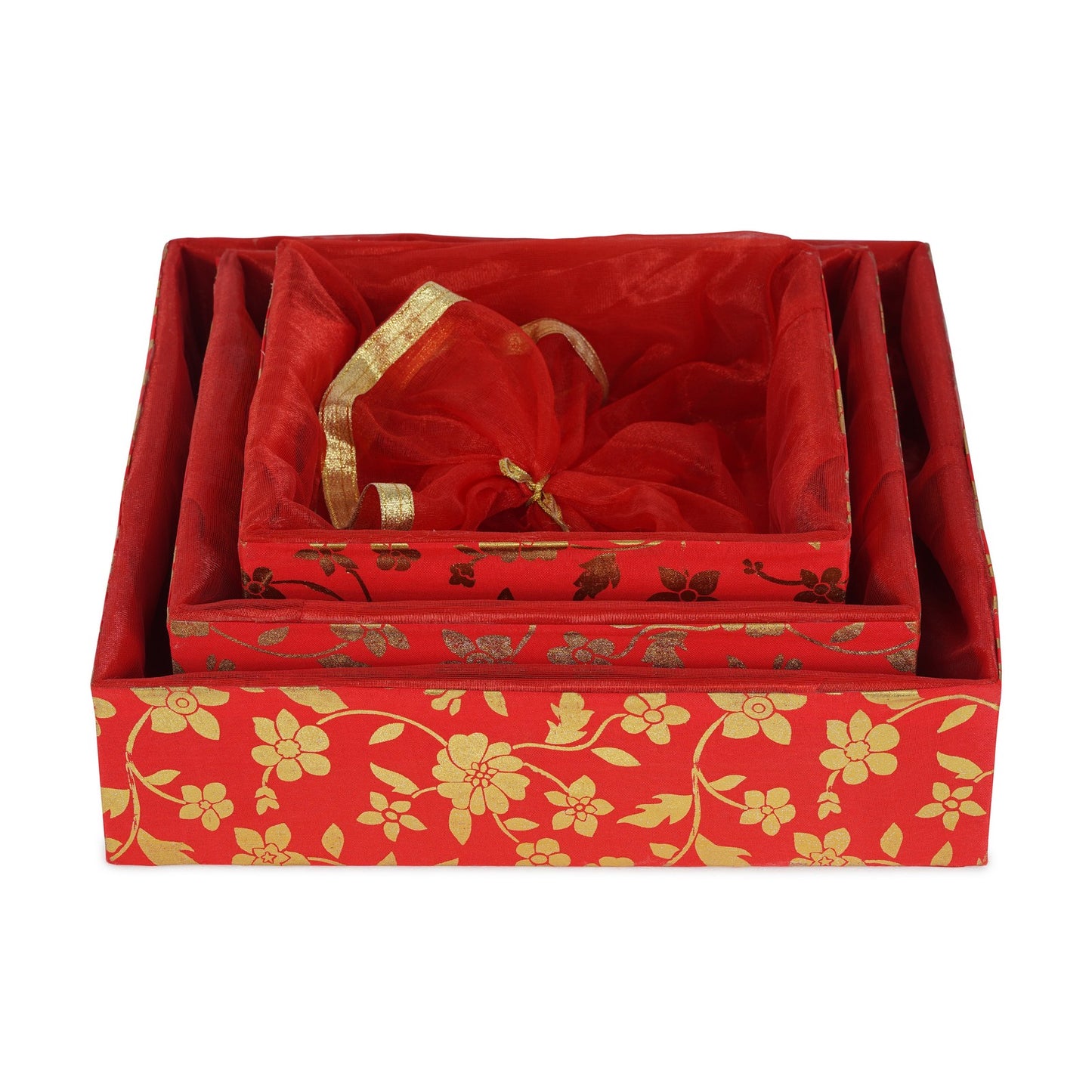 Floral Red Gift Basket Grownex Packaging Basket & Tray