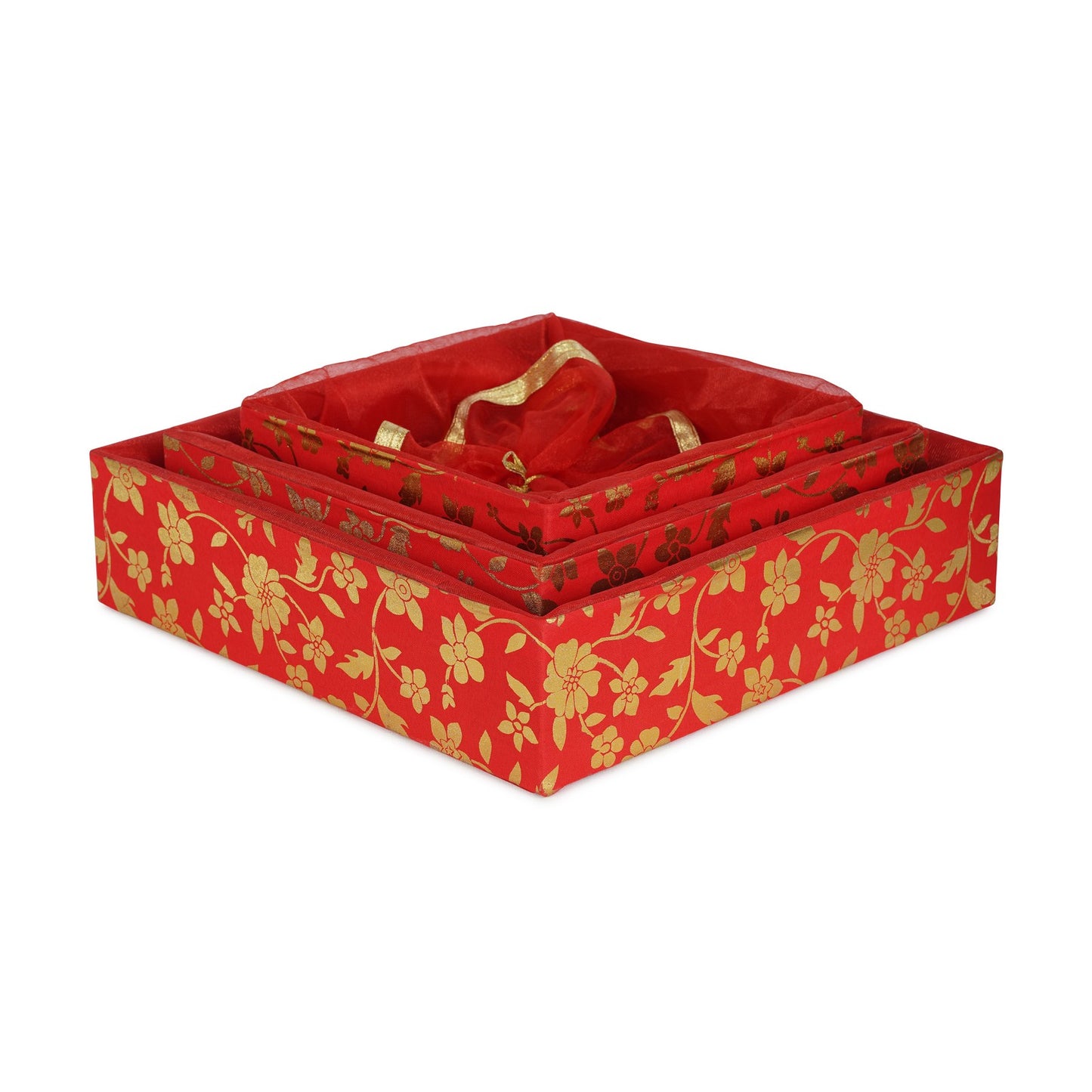 Floral Red Gift Basket Grownex Packaging Basket & Tray