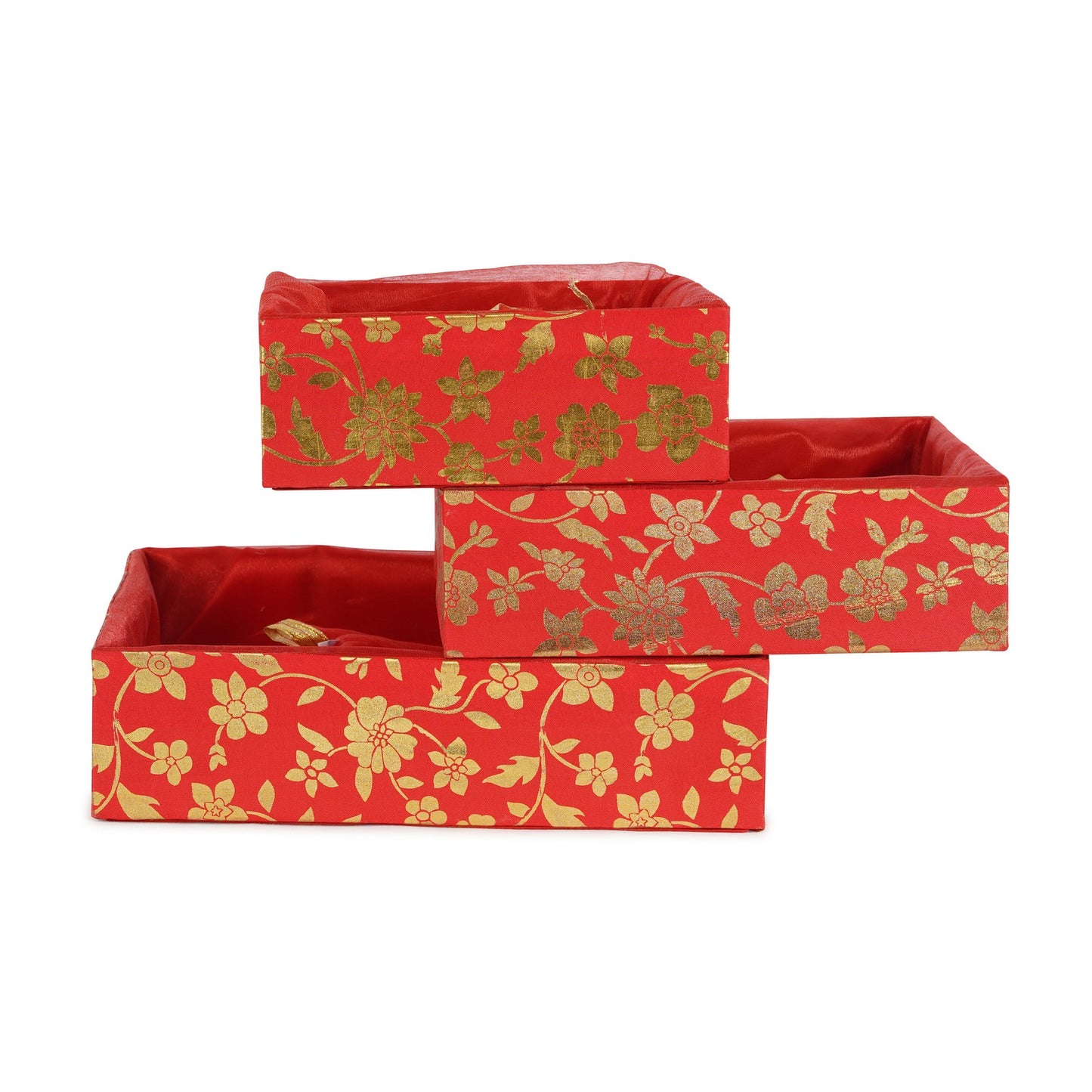 Floral Red Gift Basket Grownex Packaging Basket & Tray