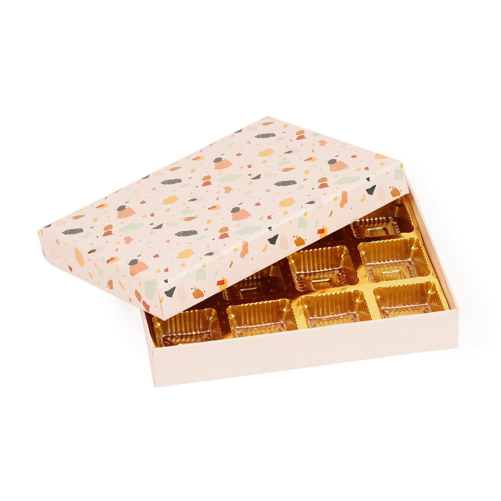 12 Pcs Cavity Chocolate Box - Stone Print | Grownex Packaging | Chocolate Box
