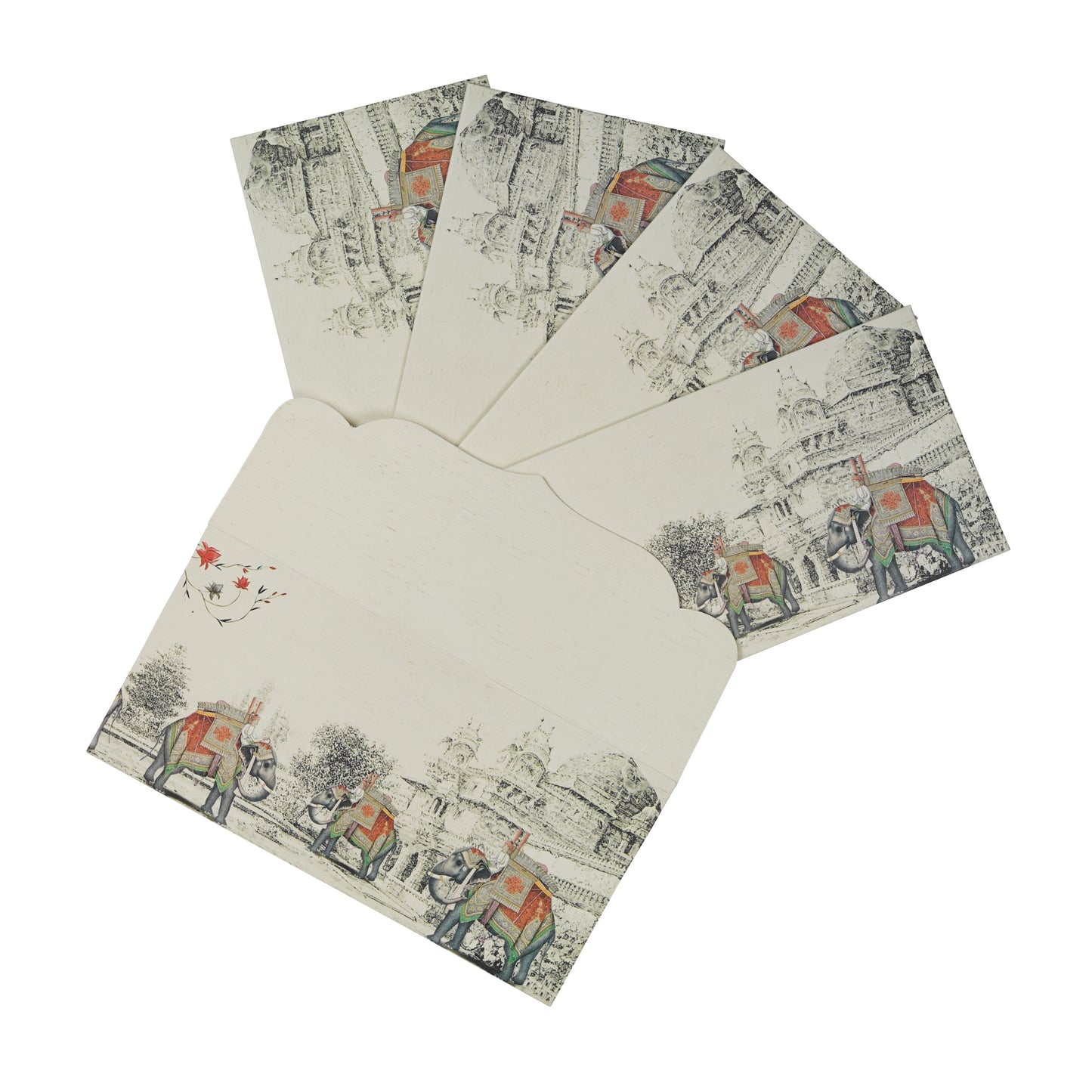 Beige Elephant Matt Envelop For Rakhi Special | Grownex Packaging | Envelope