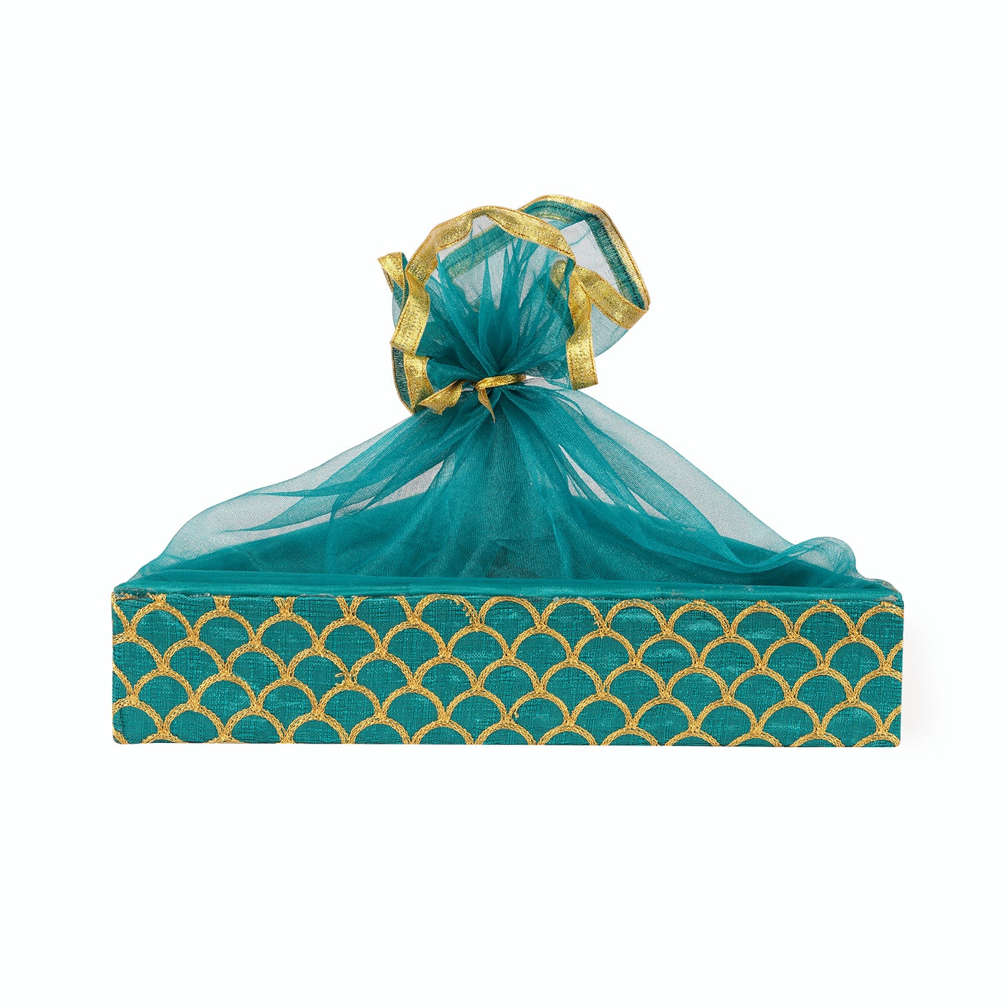 Designer Gift Hamper Triangle Basket - Green | Grownex Packaging | Basket & Tray