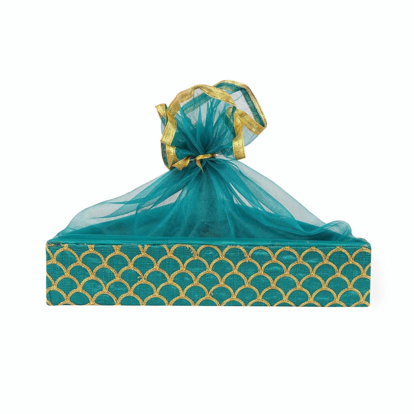 Designer Gift Hamper Triangle Basket - Green | Grownex Packaging | Basket & Tray