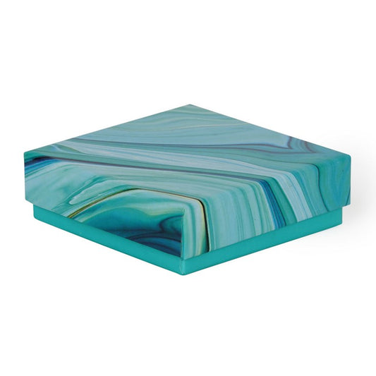 4 Pcs Cavity Chocolate Box - Marble Blue | Grownex Packaging | Chocolate Box