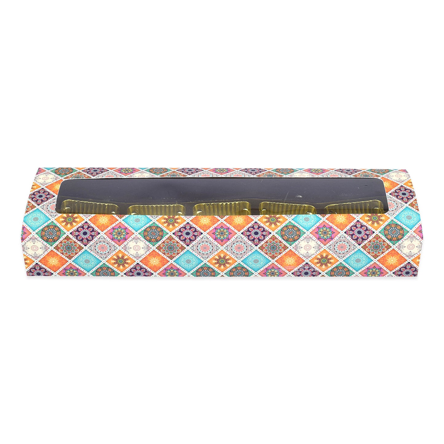 5 Cavity Folding Chocolates packing Box - Purple | Grownex Packaging | Chocolate Box