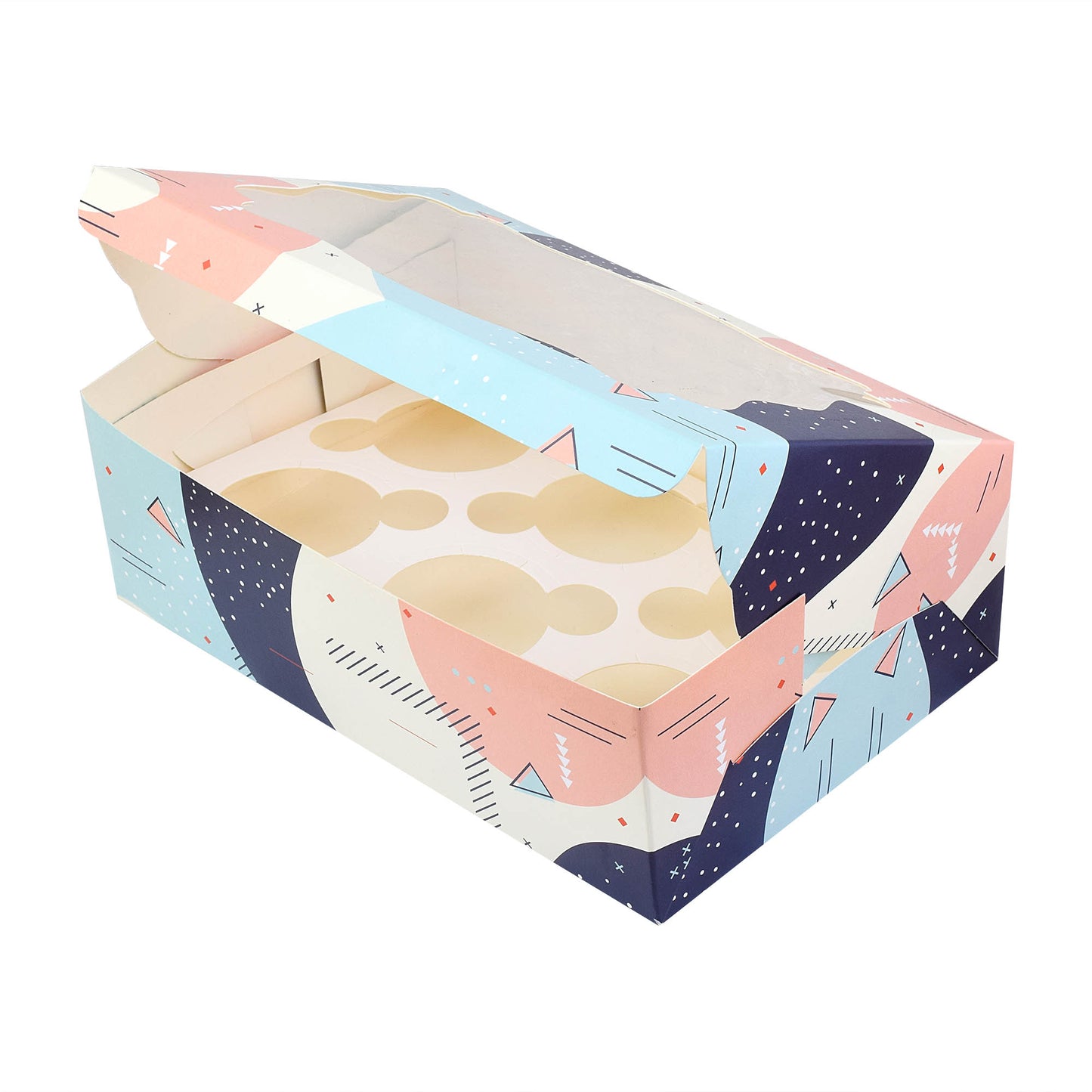 6 Pcs Cupcake Folding Box Multi Color