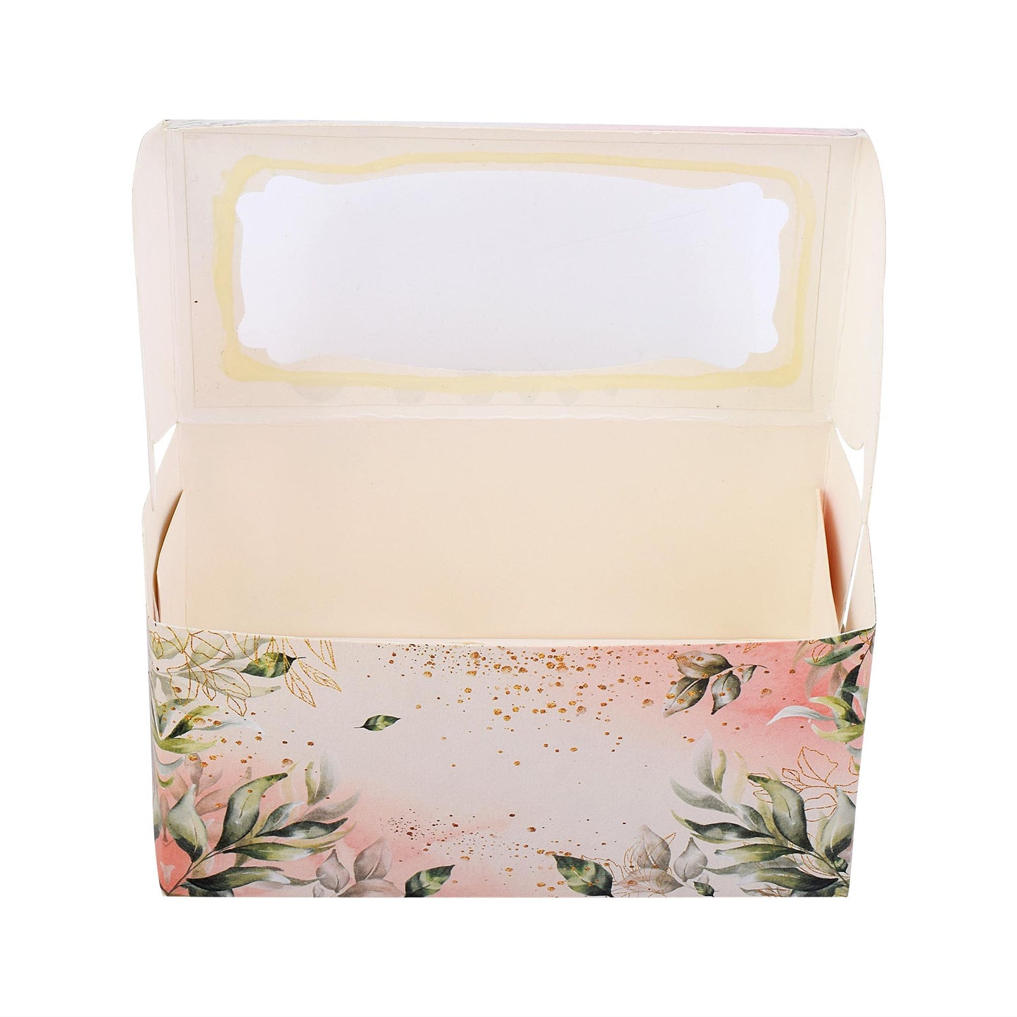2 Pcs Cupcake Folding Box Beige