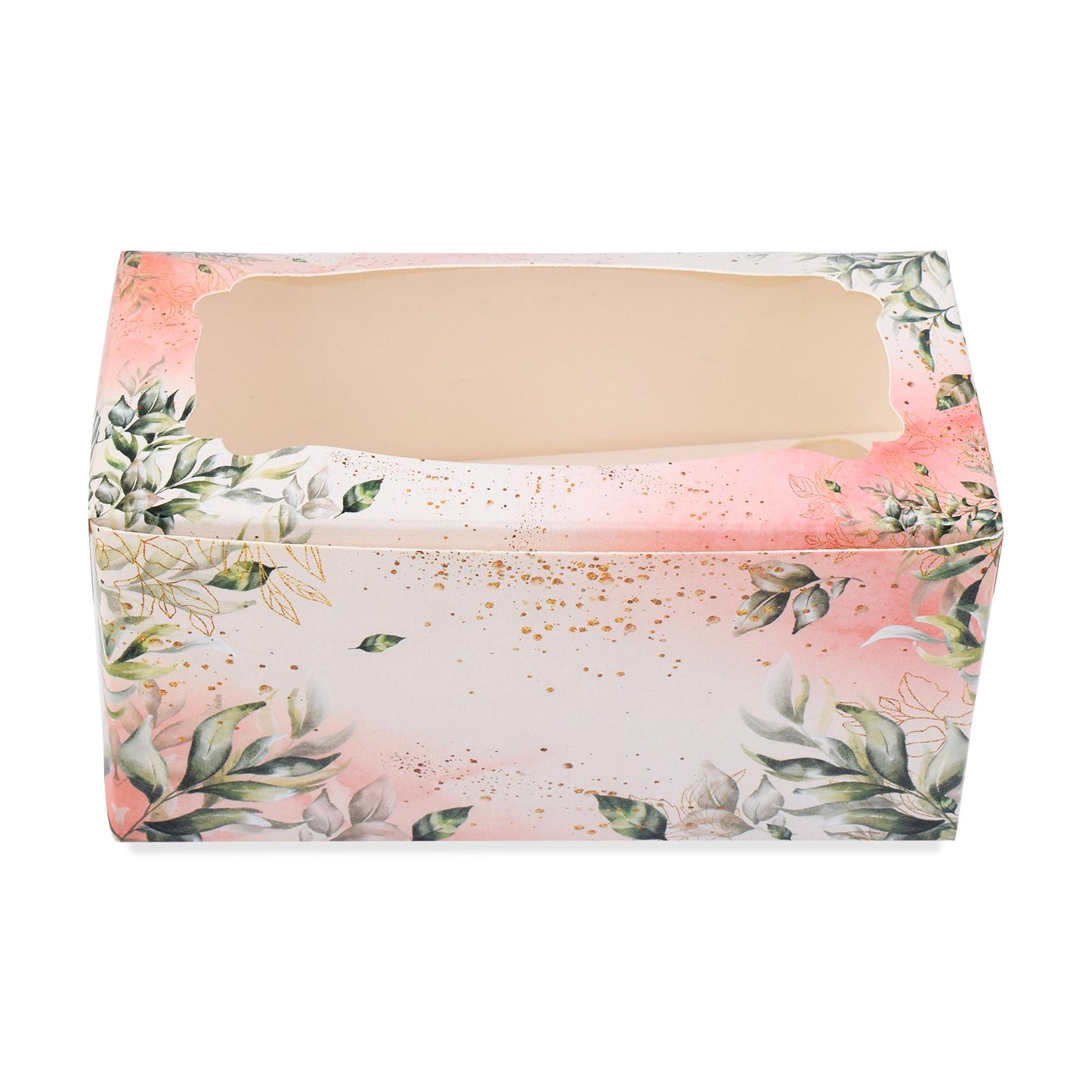 2 Pcs Cupcake Folding Box Beige