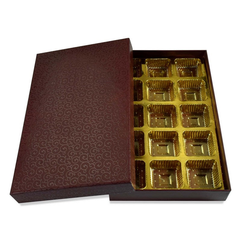 15 Pcs Cavity Chocolate Box - Brown | Grownex Packaging | Chocolate Box