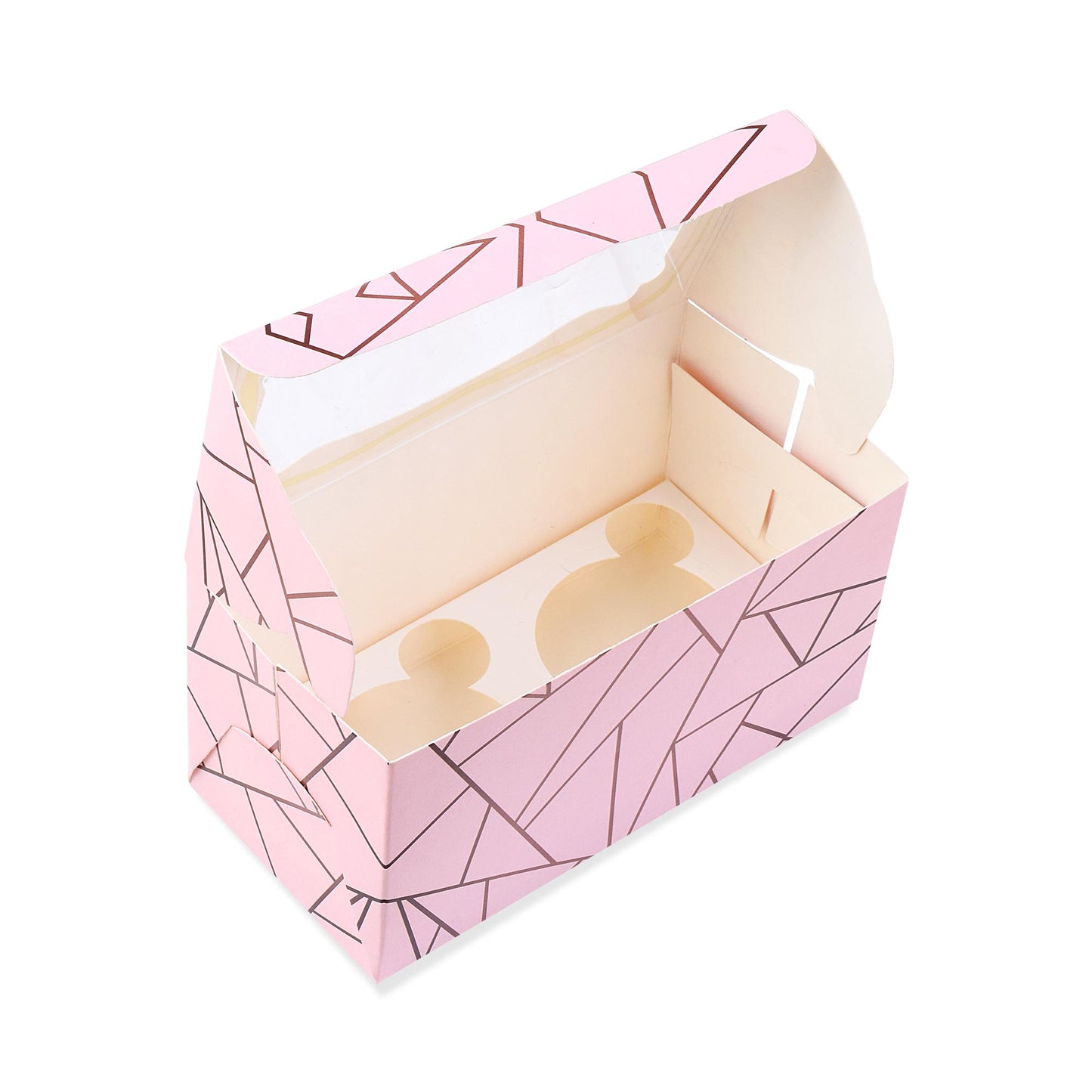 2 Pcs Cupcake Folding Box Pink