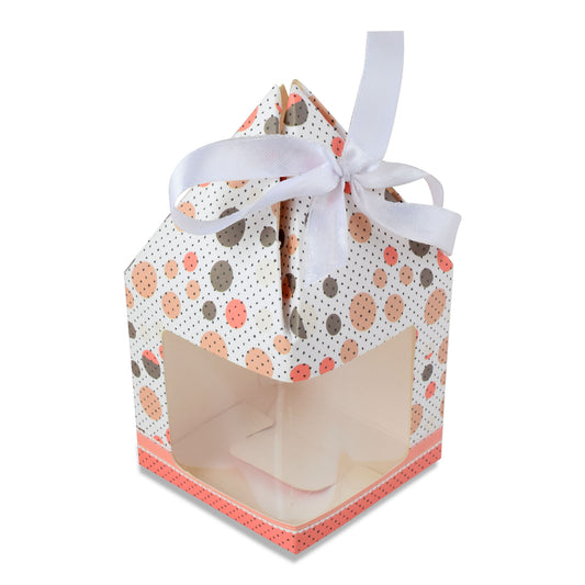 Pyramid Shape Folding Box Polka Dot | Grownex Packaging | hamper box