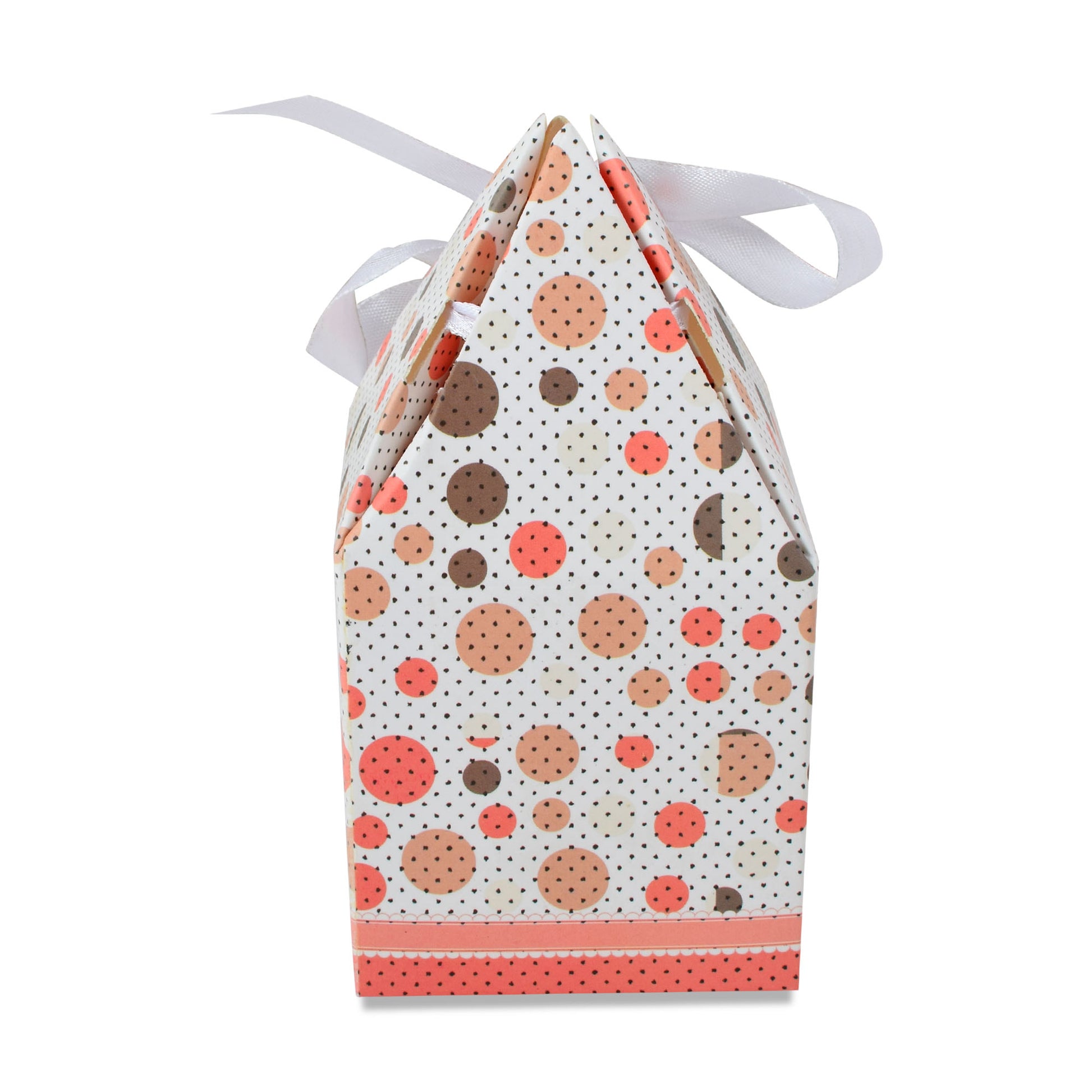 Pyramid Shape Folding Box Polka Dot | Grownex Packaging | hamper box