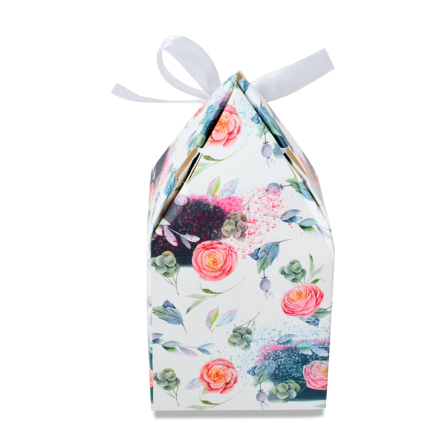 Pyramid Shape Folding Box Floral Print | Grownex Packaging | hamper box