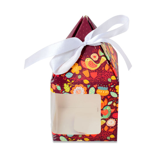 Pyramid Shape Folding Box Purple | Grownex Packaging | hamper box