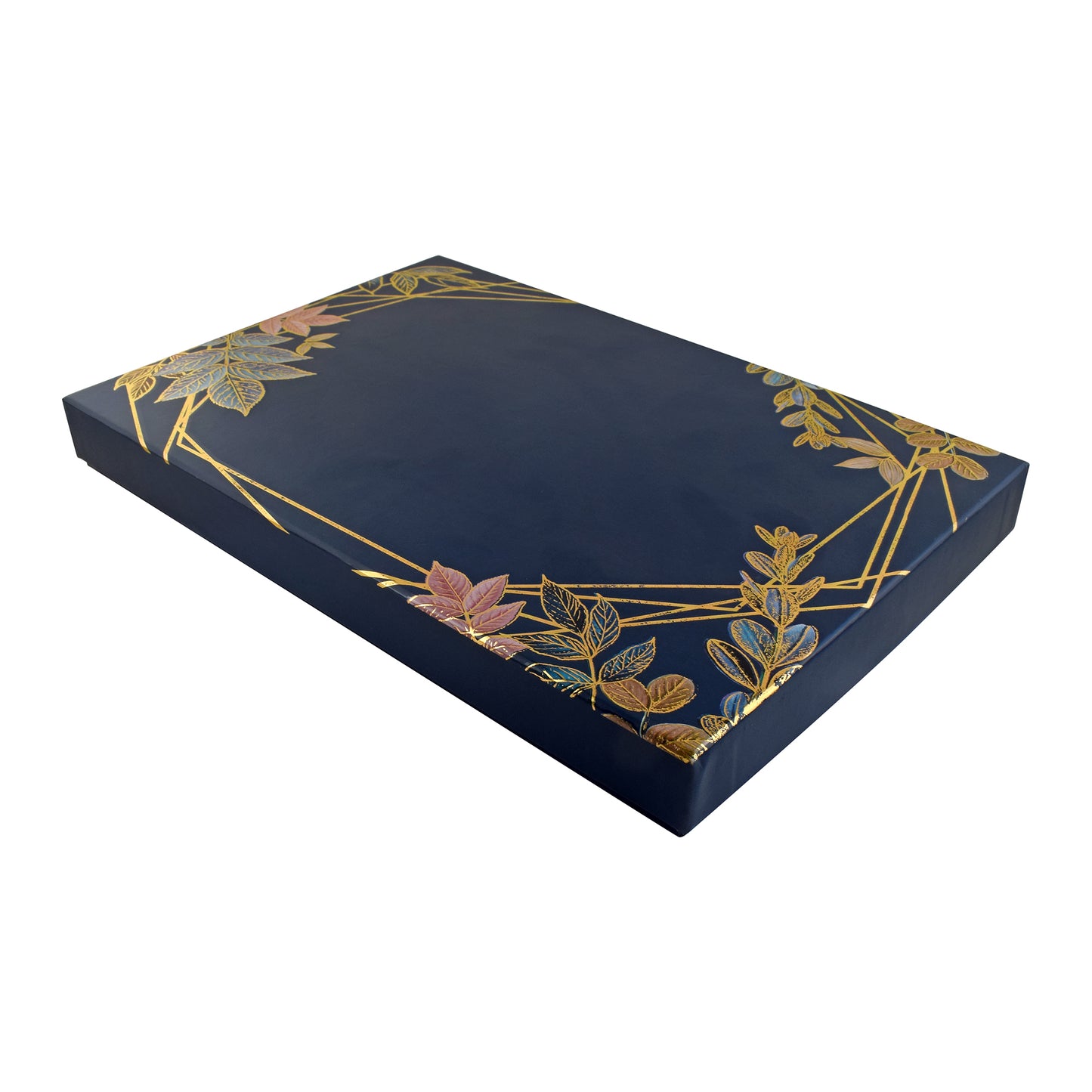 Blue Floral Print 6-Compartment Dry Fruit Box | Elegant Gifting & Storage | Grownex Packaging | Dry Fruit Box