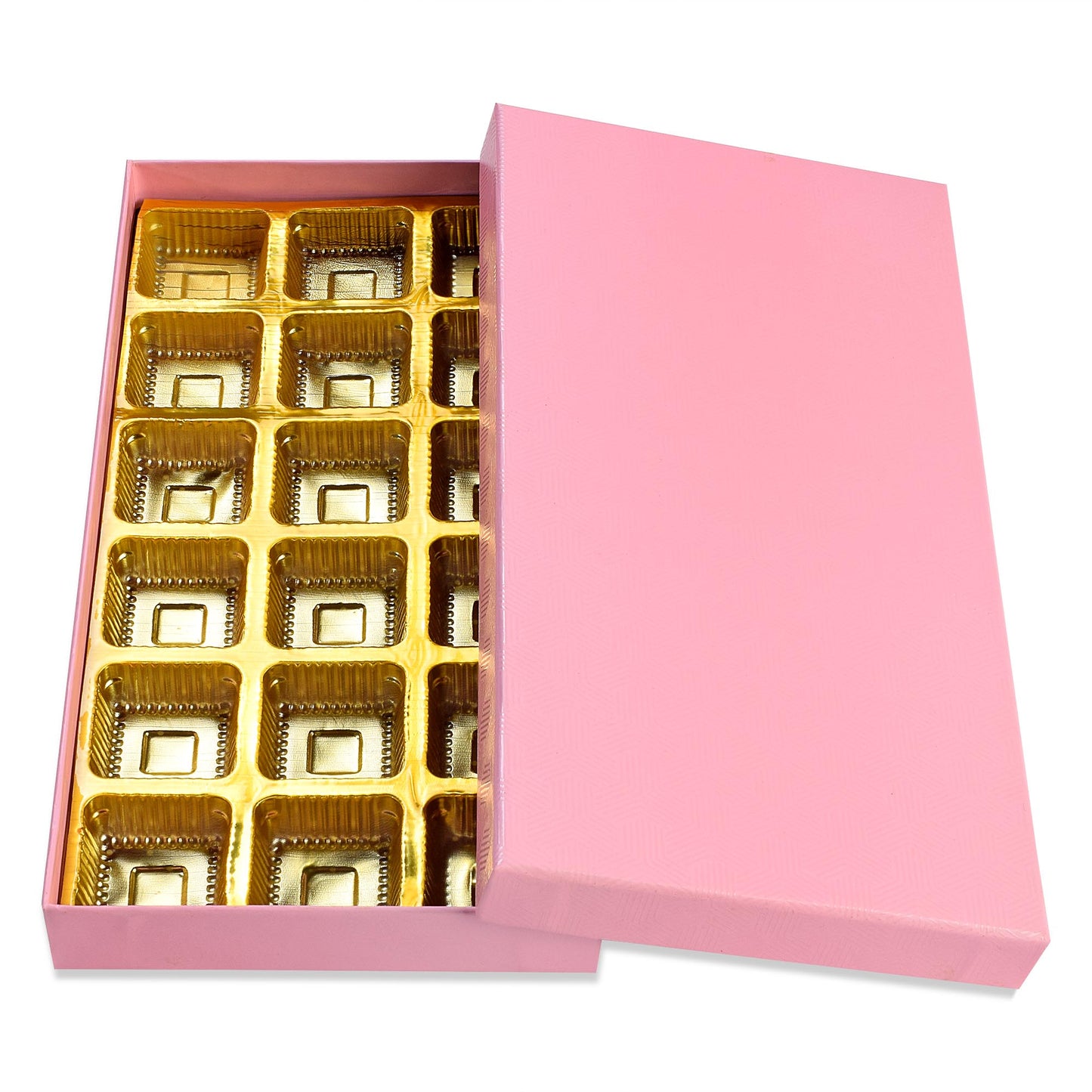18 Pcs Cavity Chocolate Box - Baby Pink Grownex Packaging Chocolate Box
