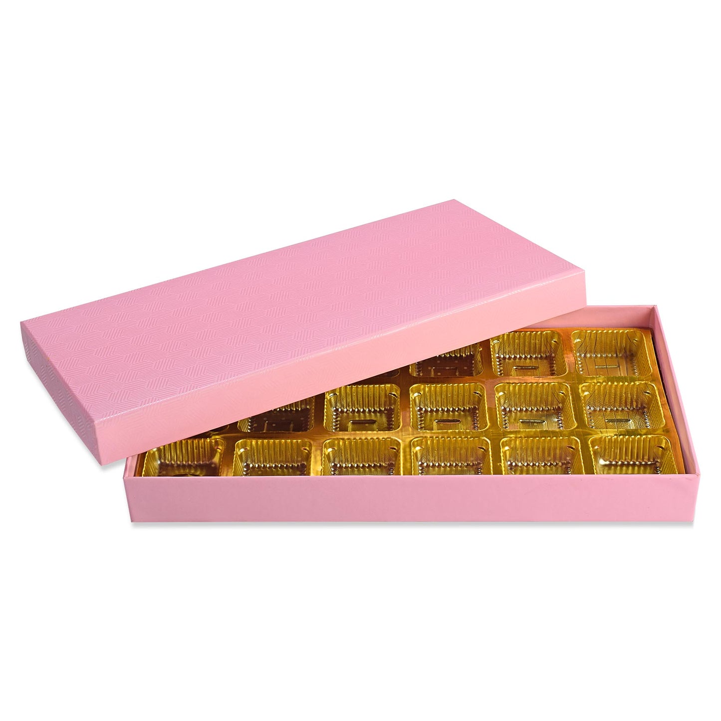 18 Pcs Cavity Chocolate Box - Baby Pink Grownex Packaging Chocolate Box