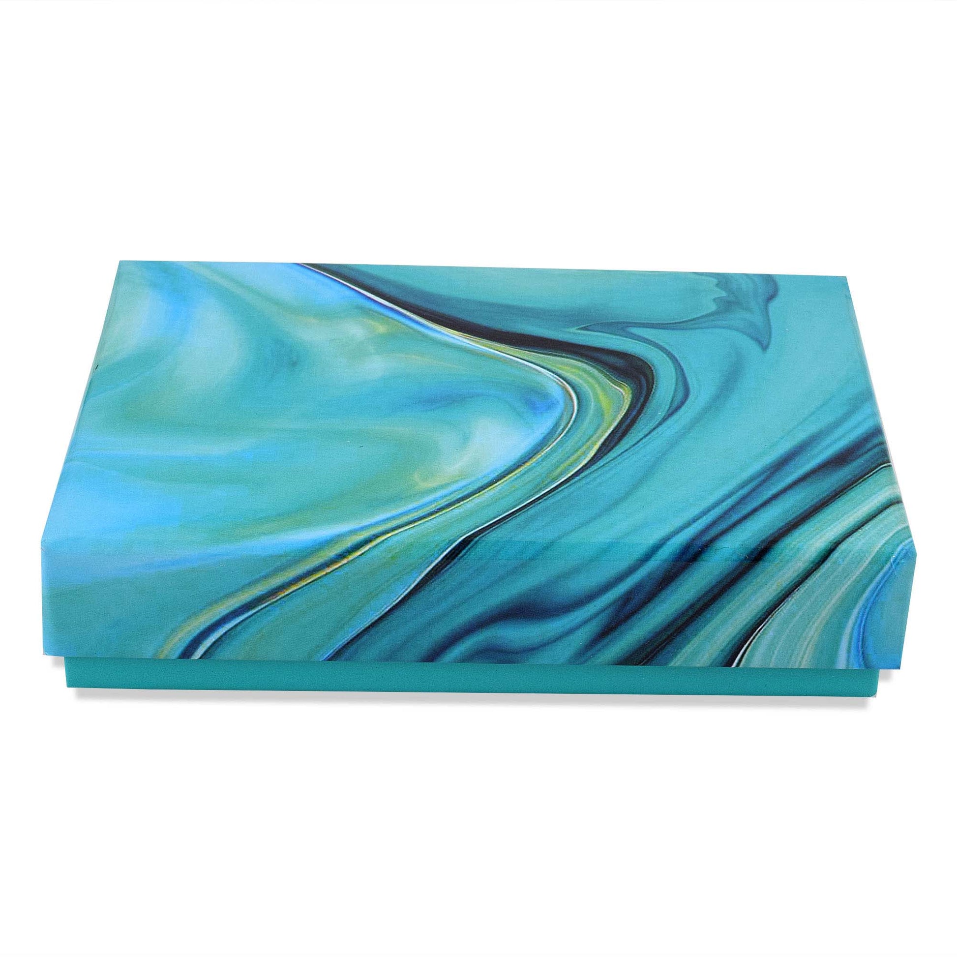 6 Pcs Cavity Chocolate Box - Marble Blue | Grownex Packaging | Chocolate Box