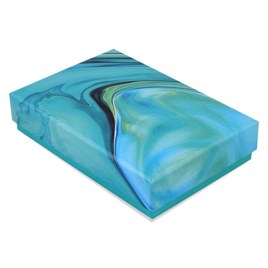 6 Pcs Cavity Chocolate Box - Marble Blue | Grownex Packaging | Chocolate Box