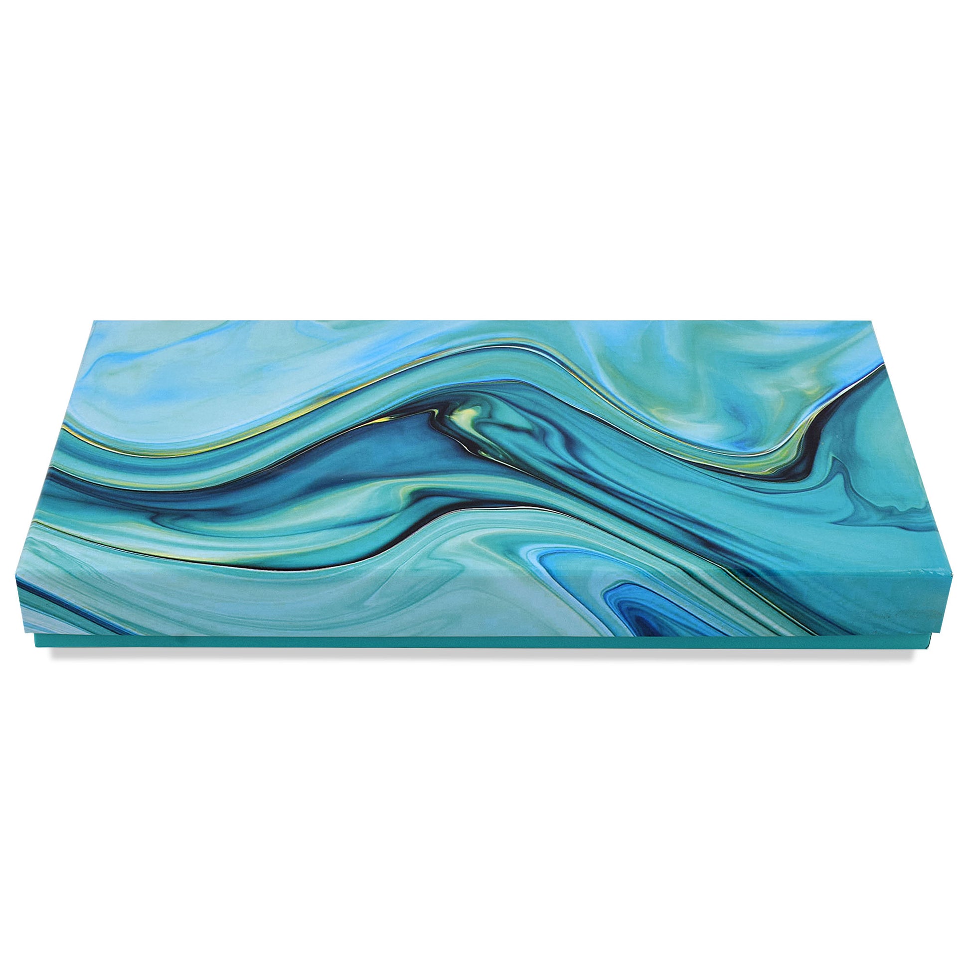 18 Pcs Cavity Chocolate Box - Marble Blue | Grownex Packaging | Chocolate Box