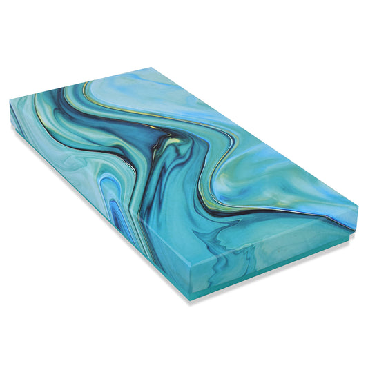 18 Pcs Cavity Chocolate Box - Marble Blue | Grownex Packaging | Chocolate Box