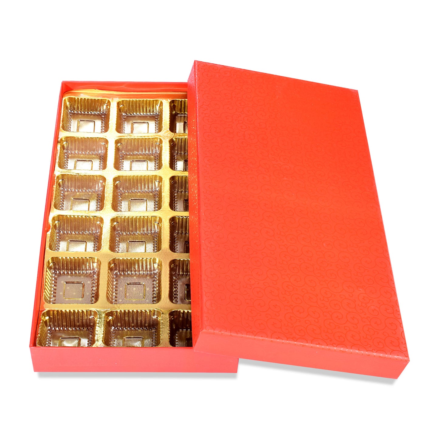 18 Pcs Cavity Chocolate Box - Red | Grownex Packaging | Chocolate Box