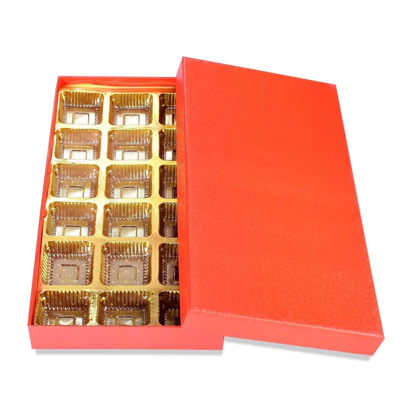 18 Pcs Cavity Chocolate Box - Red | Grownex Packaging | Chocolate Box
