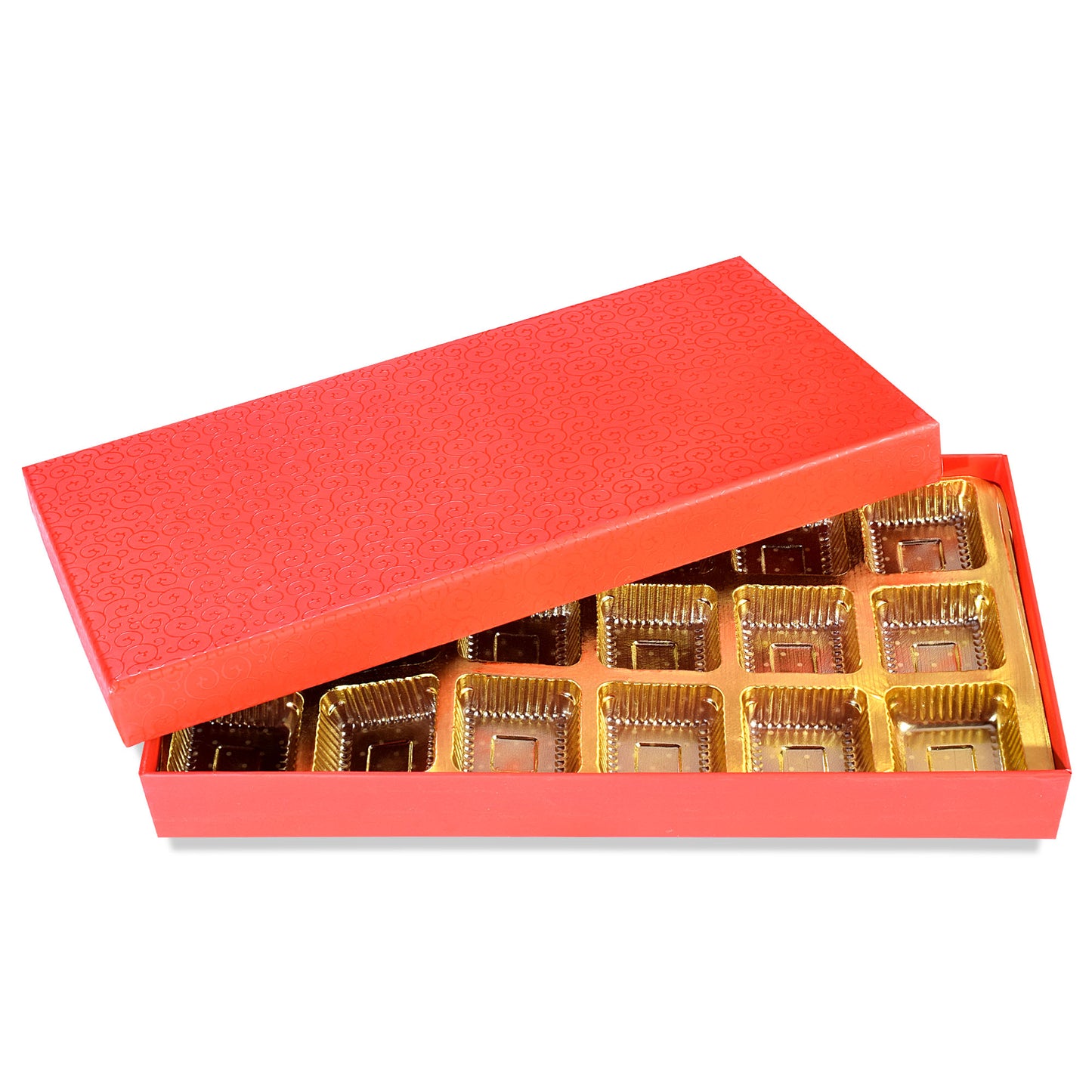 18 Pcs Cavity Chocolate Box - Red | Grownex Packaging | Chocolate Box