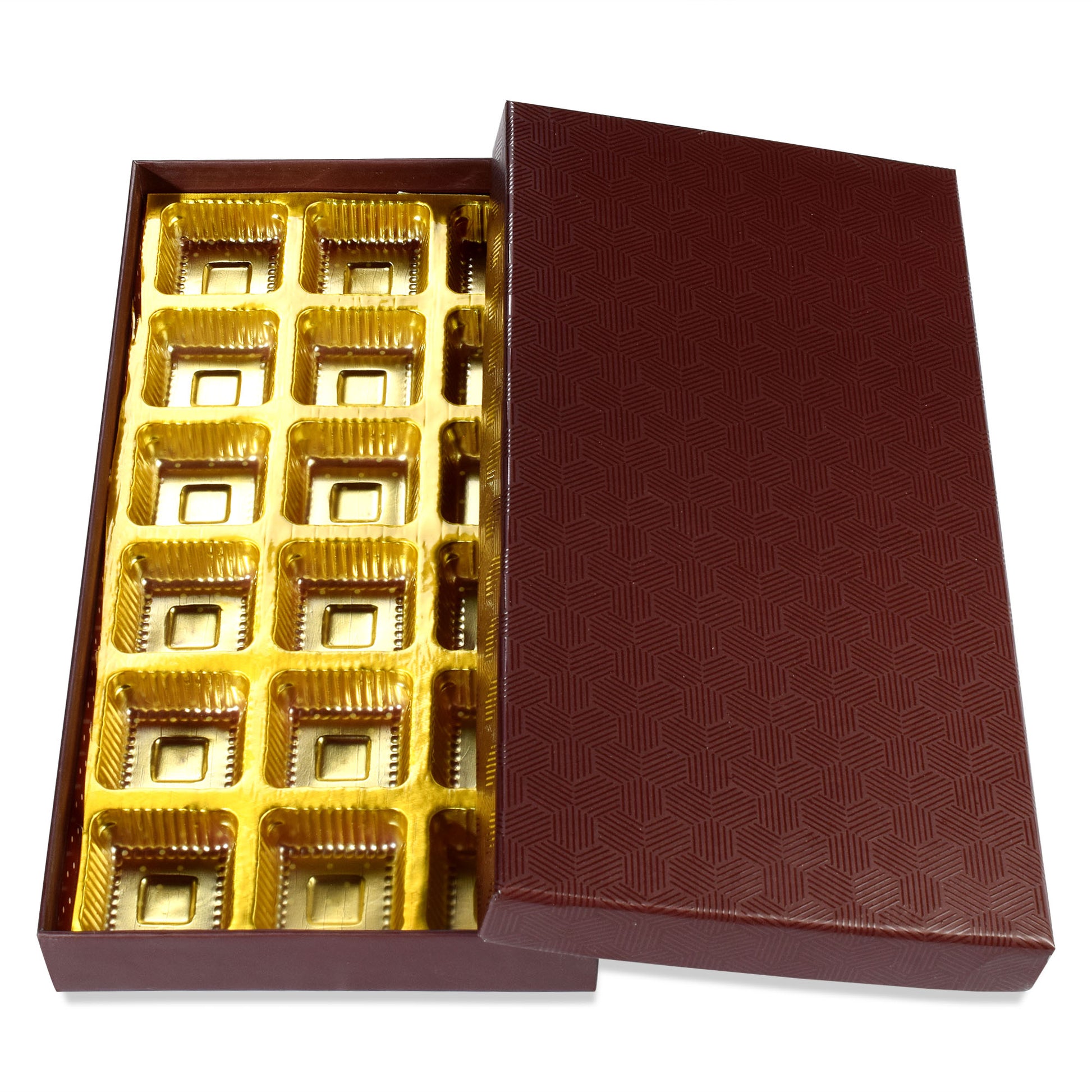 18 Pcs Cavity Chocolate Box - Brown | Grownex Packaging | Chocolate Box