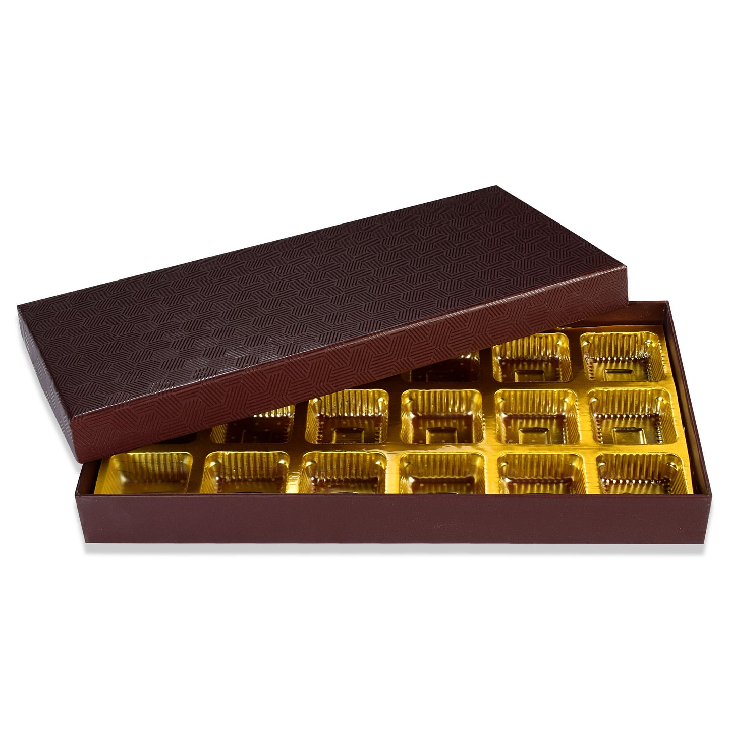 18 Pcs Cavity Chocolate Box - Brown | Grownex Packaging | Chocolate Box