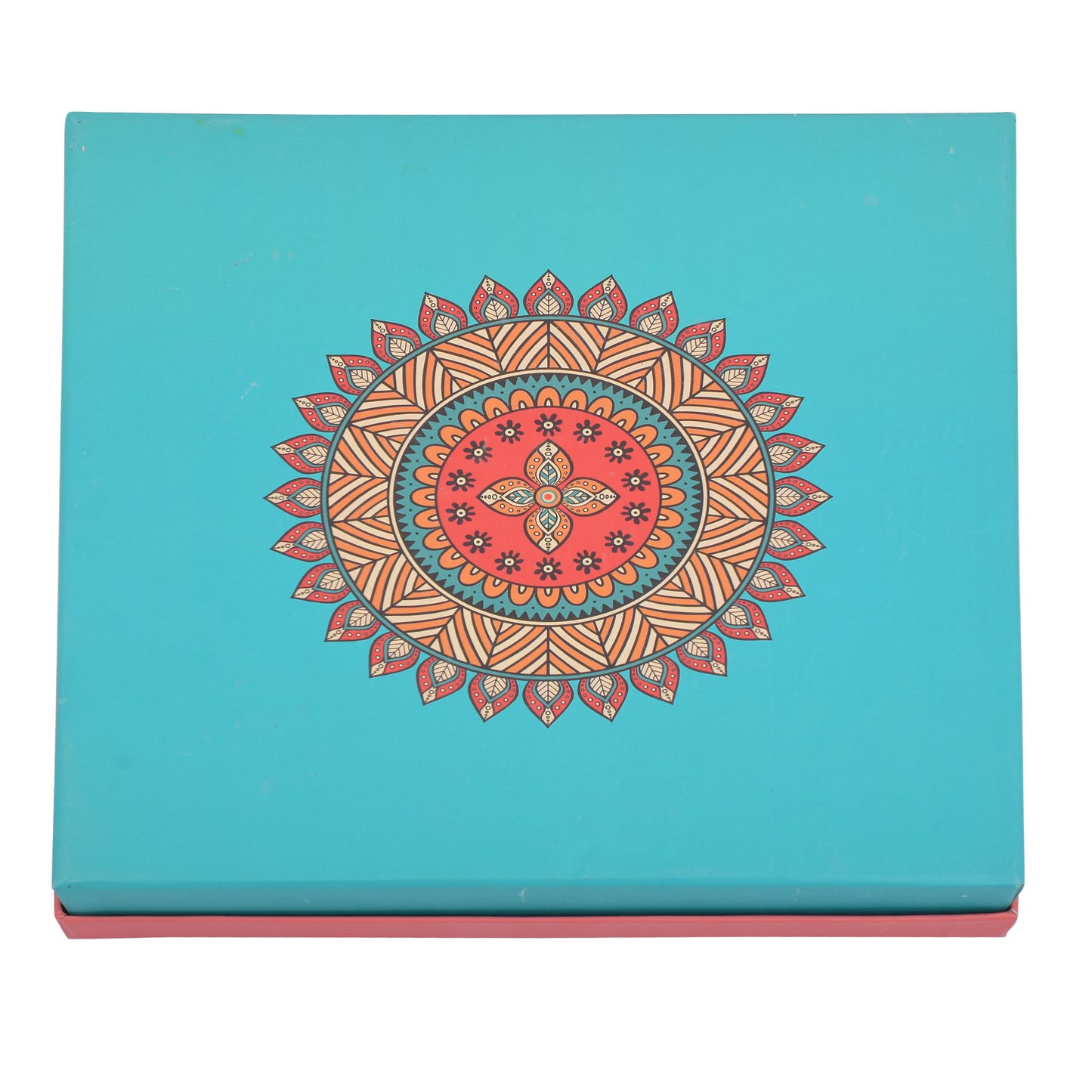 Golden Foil Pink 8 Partitions Lawana Box Lid Pattern | Grownex Packaging | Sweet Box