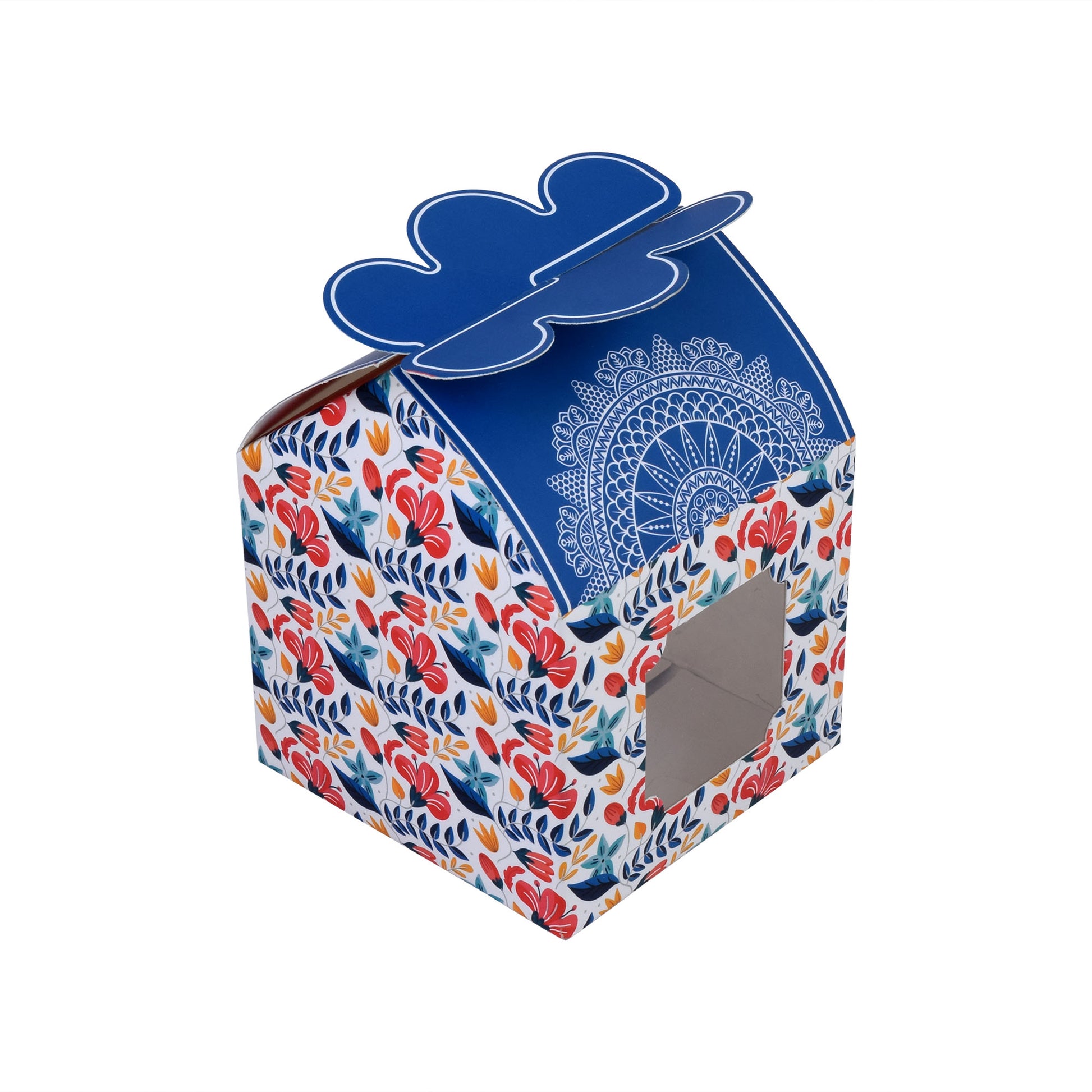 Hut Shape Folding Box Pink Blue | Grownex Packaging | hamper box