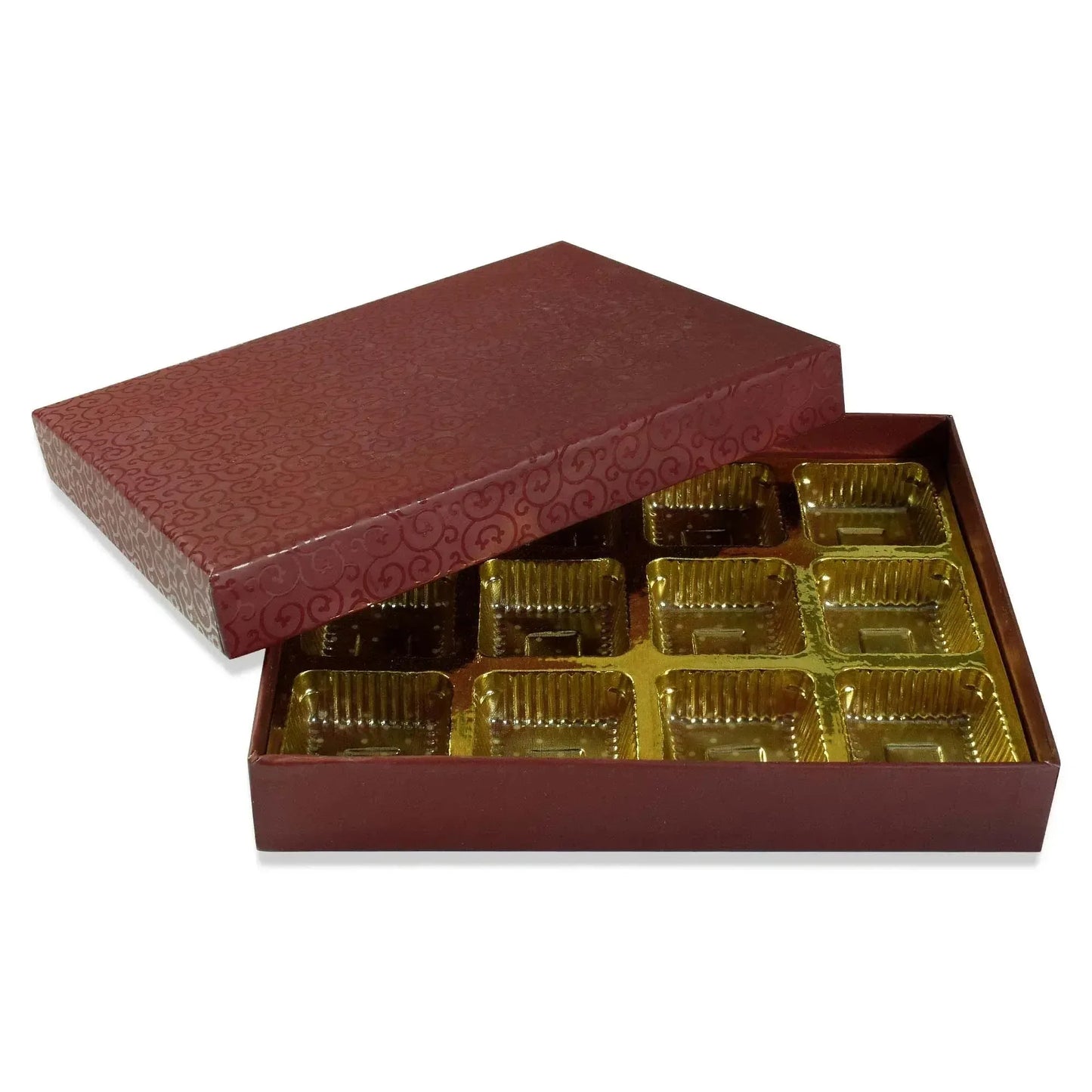 12 Pcs Cavity Chocolate Box - Brown | Grownex Packaging | Chocolate Box