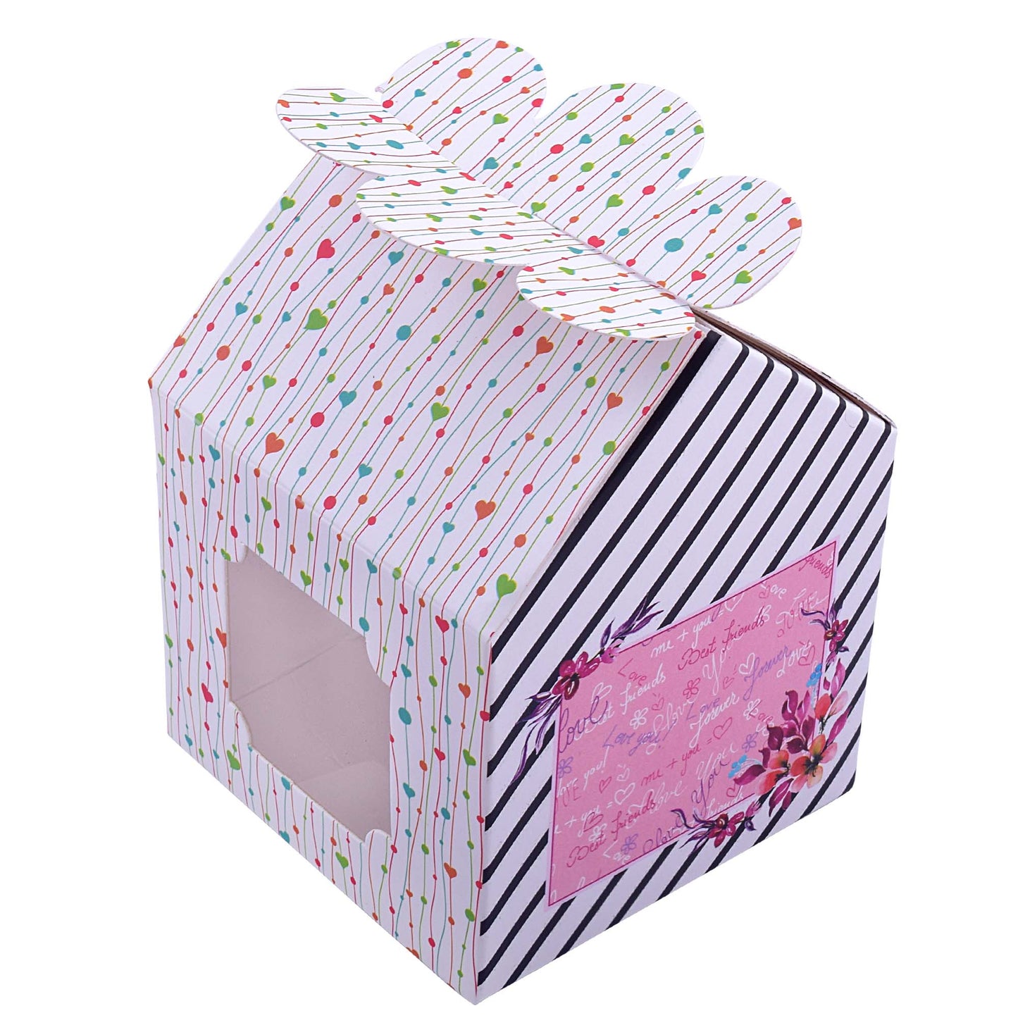 Hut Shape Folding Box White | Grownex Packaging | hamper box