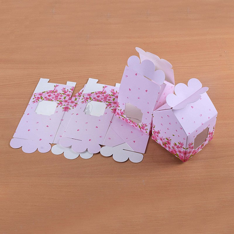 Hut Shape Folding Box Baby Pink | Grownex Packaging | hamper box