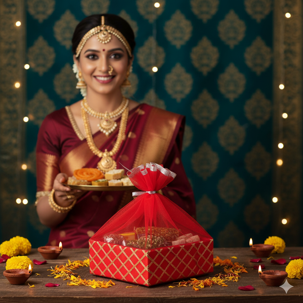 Square Lace Red Basket | Grownex Packaging | Basket & Tray