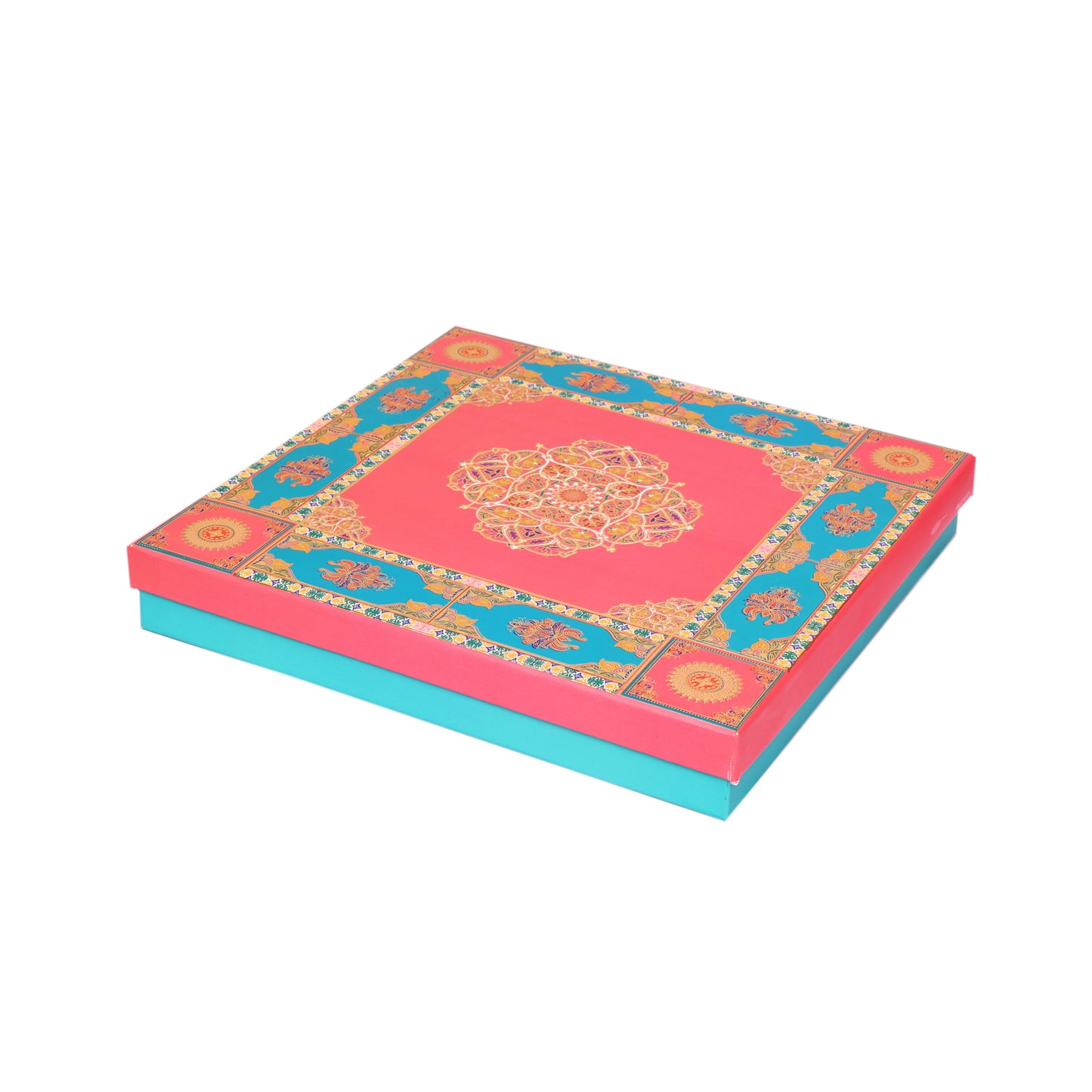 Golden Foil Pink 8 Partitions Lawana Box Lid Pattern | Grownex Packaging | Sweet Box