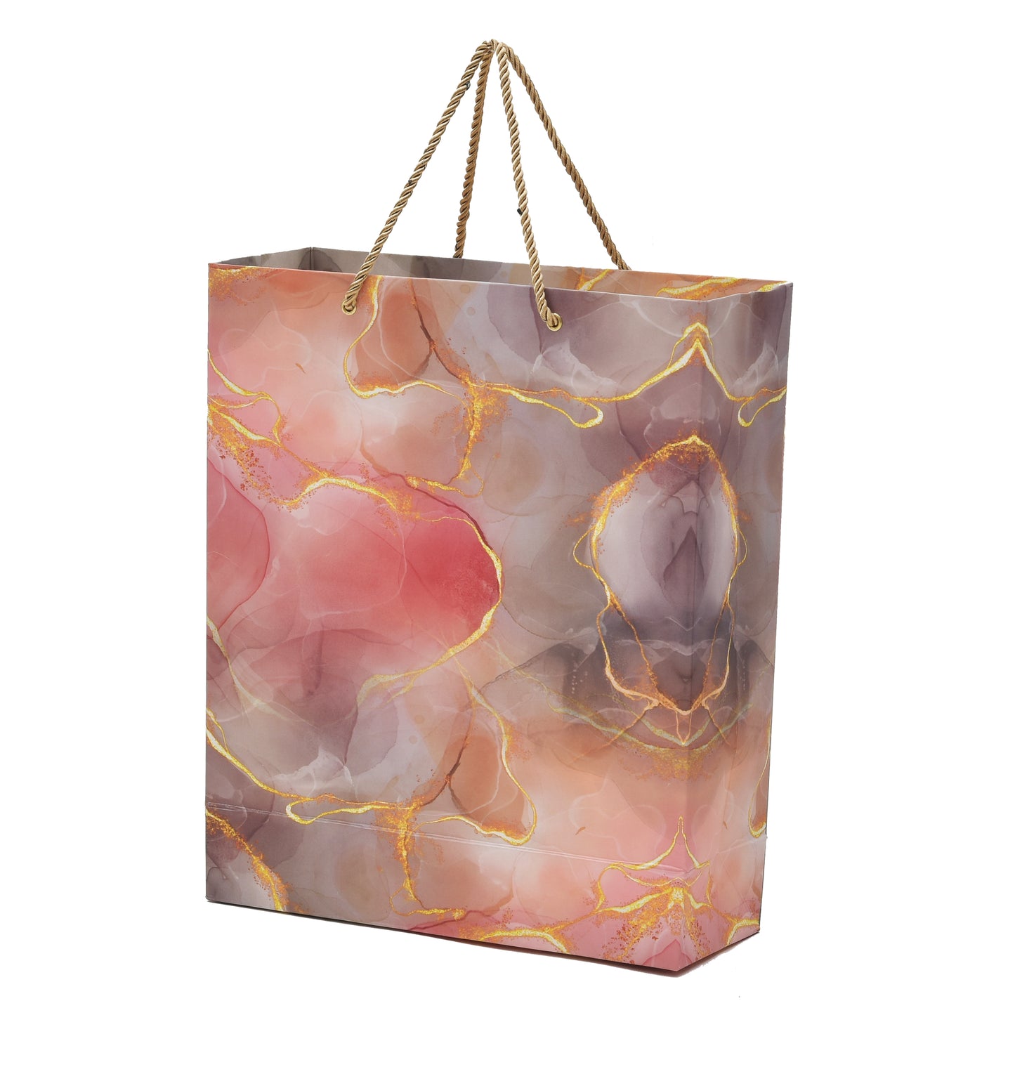 Smokey Grey Print Paper Bag 10.5x4x12.5 Inch | Premium Boutique & Festive Gift Packaging