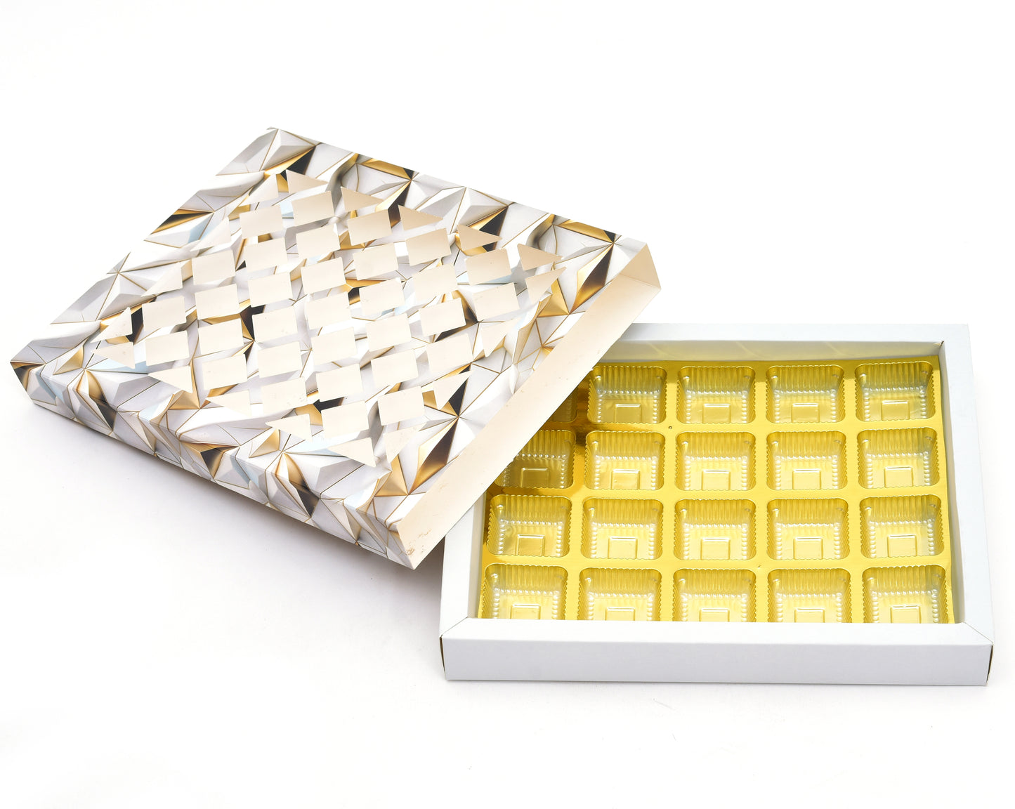 20 Cavity Folding Chocolates Packing Box -Grey | Grownex Packaging | Chocolate Box