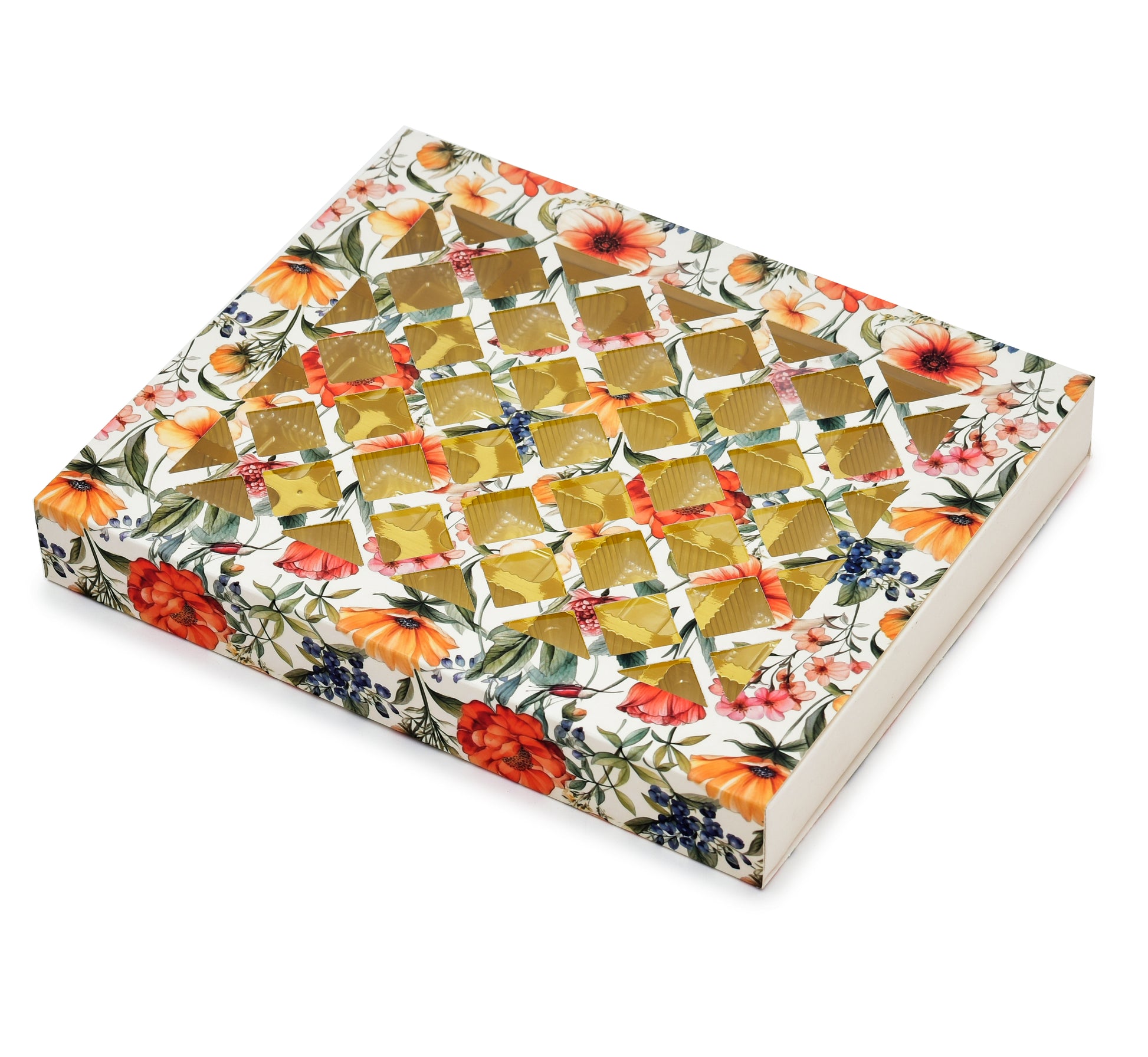 20 Cavity Folding Chocolates Packing Box -Orange | Grownex Packaging | Chocolate Box