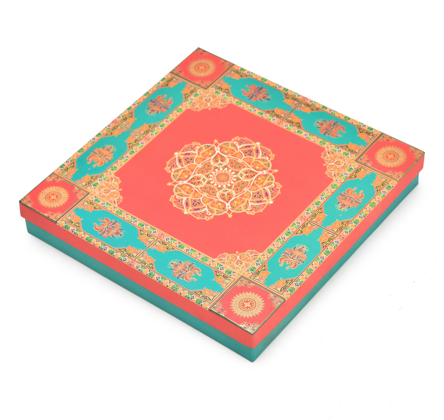 Golden Foil Pink 5 Partitions Lawana Box Lid Pattern | Grownex Packaging | Sweet Box