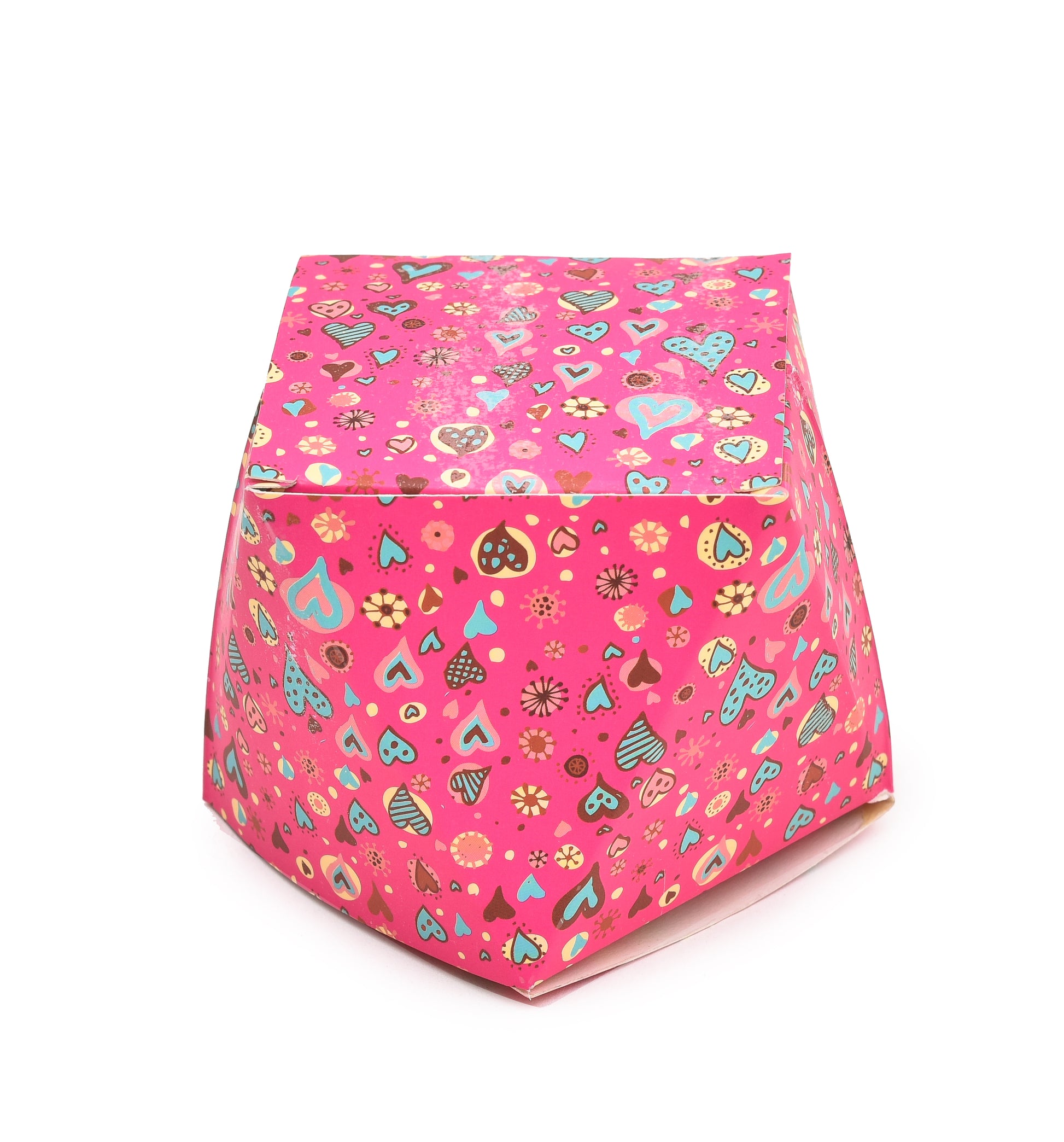 Polygon Shape Folding Box Pink | Grownex Packaging | hamper box