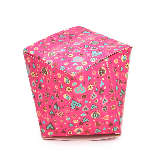 Polygon Shape Folding Box Pink | Grownex Packaging | hamper box