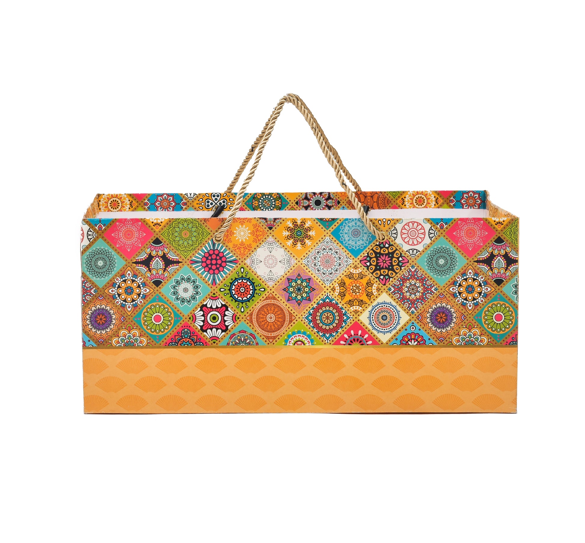 Texture Design Premium Paper Bag 13x8.5x6 inch | Grownex Packaging | paper bags