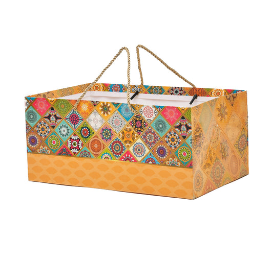 Texture Design Premium Paper Bag 13x8.5x6 inch | Grownex Packaging | paper bags