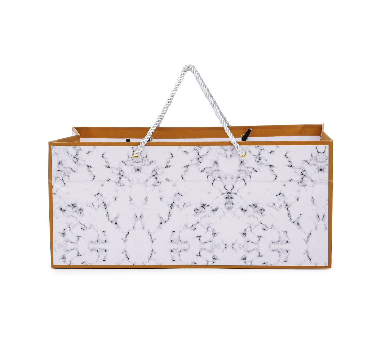 Marble Print Premium Paper Bag 13x8.5x6 inch | Grownex Packaging | paper bags