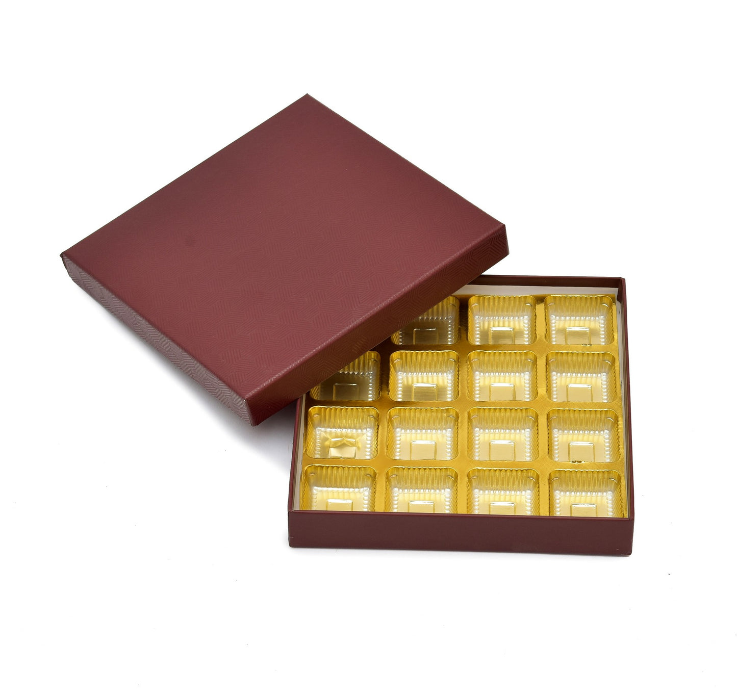16 Pcs Cavity Chocolate Box - Brown | Grownex Packaging | Chocolate Box