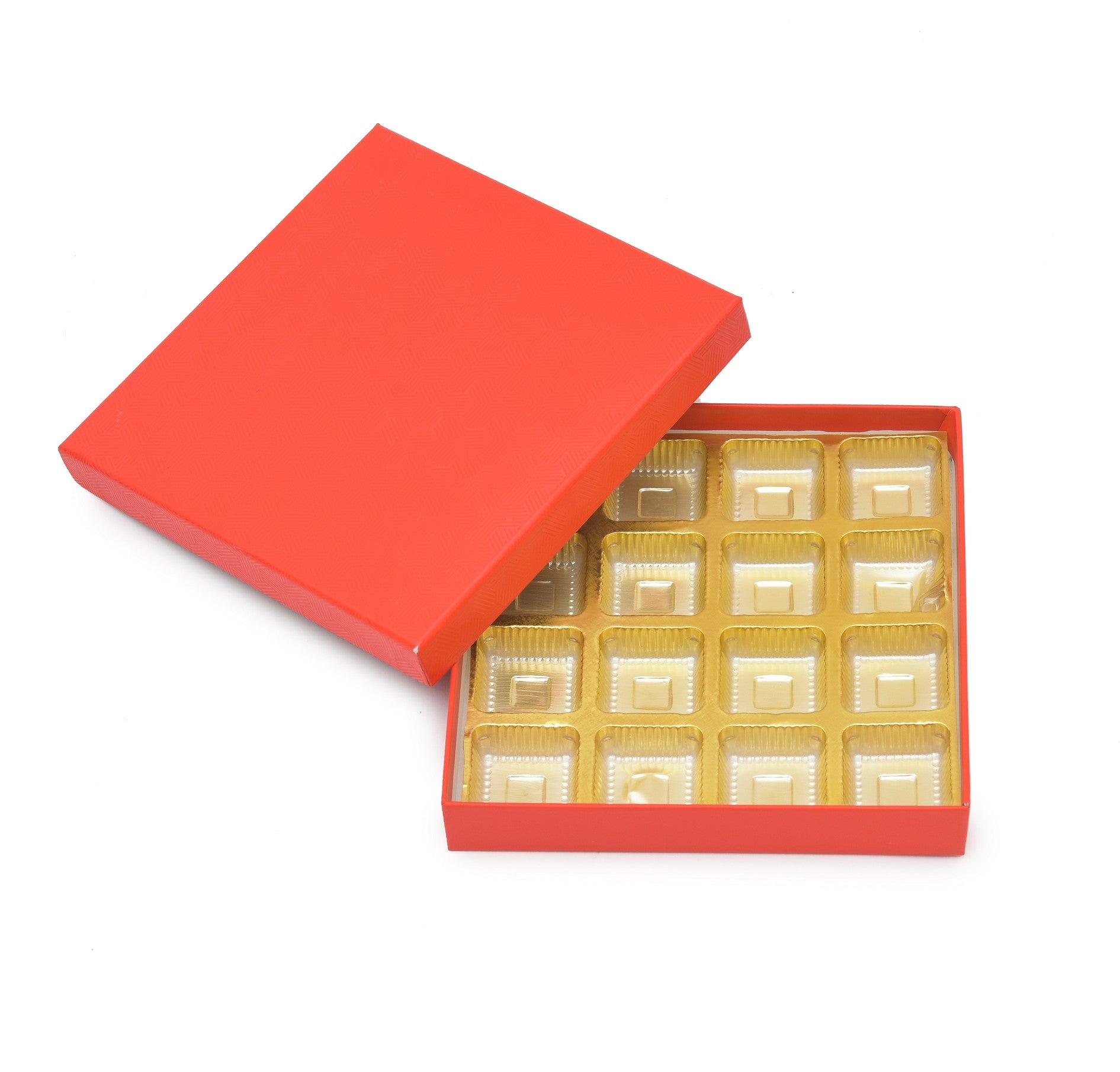 16 Pcs Cavity Chocolate Box - Red | Grownex Packaging | Chocolate Box