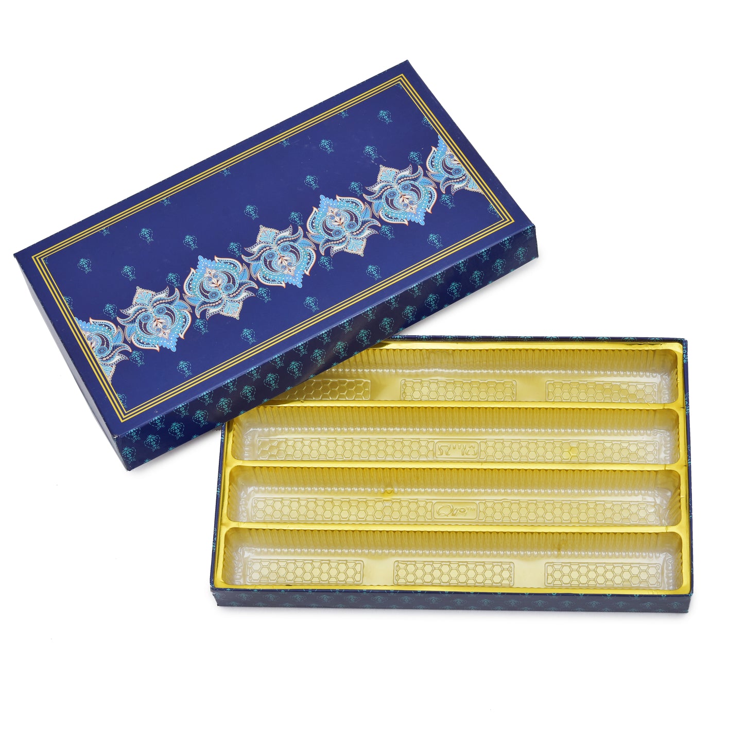 1 Kg Royal Blue Designer Premium Sweet Packing Box | Grownex Packaging | Sweet Box