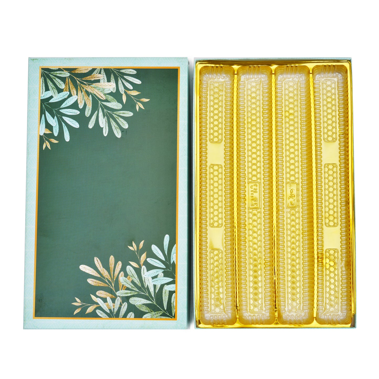 1 Kg Green Leaf 4 Line Premium Sweet Gift Packaging Box | Grownex Packaging | Sweet Box